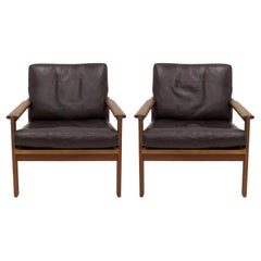 Vintage Illum Wikkelsøe Capella Series Armchairs, 1950