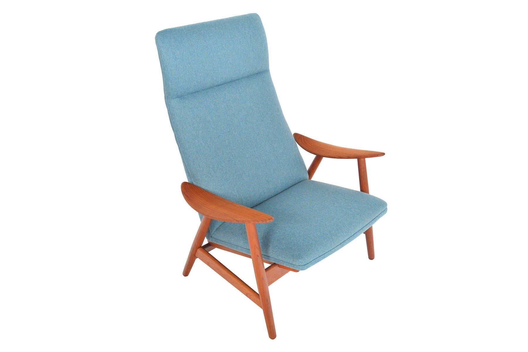 Danish Illum Wikkelso 10H Teak Highback Lounge Chair