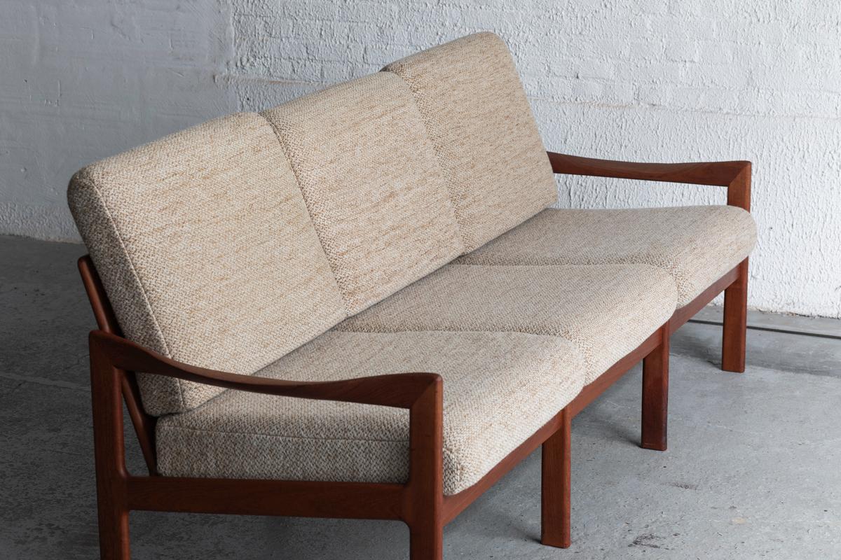 Fabric Illum Wikkelso 3-Seater Sofa for Niels Eilersen, Denmark, 1960s For Sale