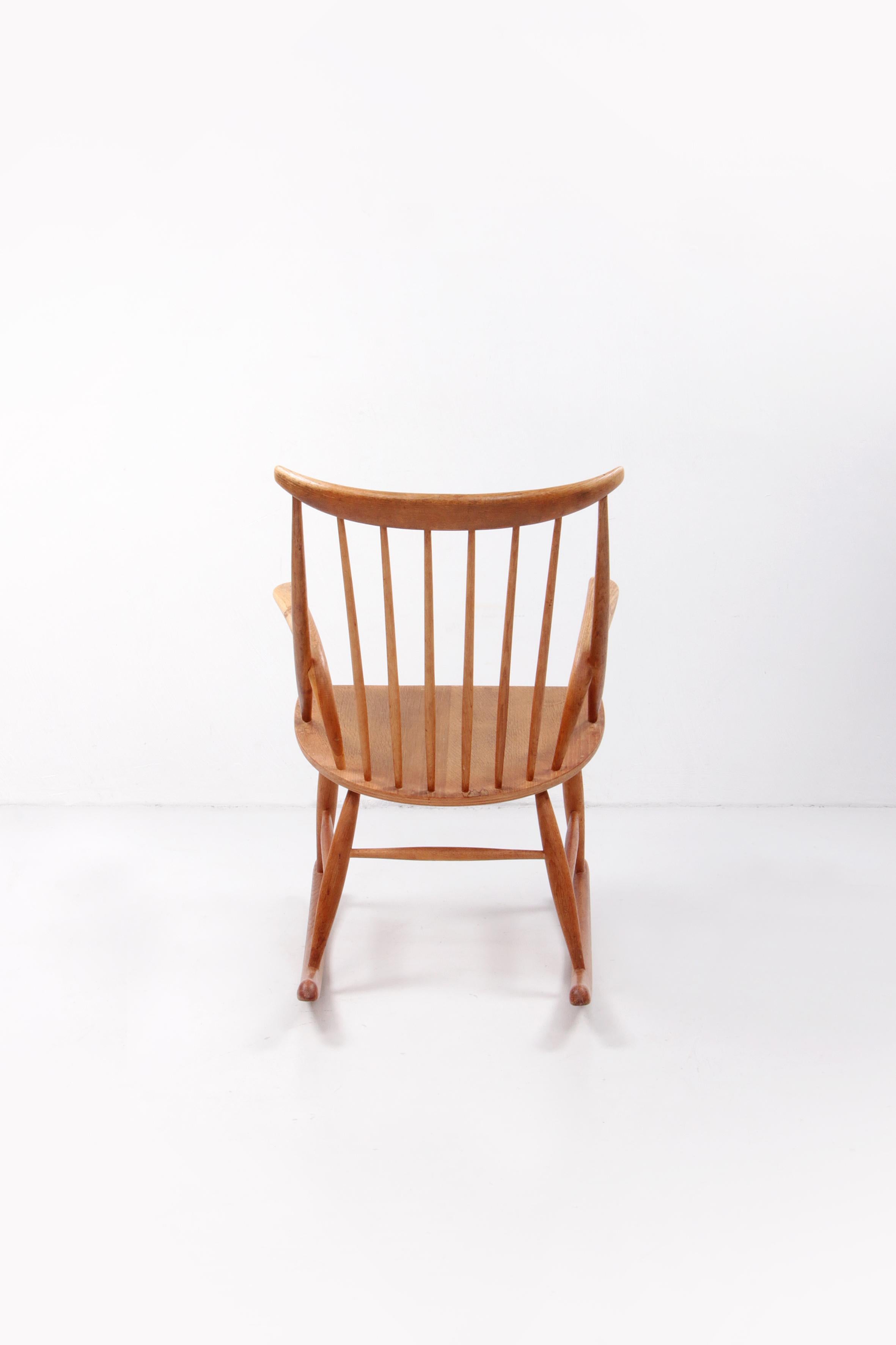 Illum Wikkelso and Niels Eilersen Rocking Chair 1958 For Sale at 1stDibs