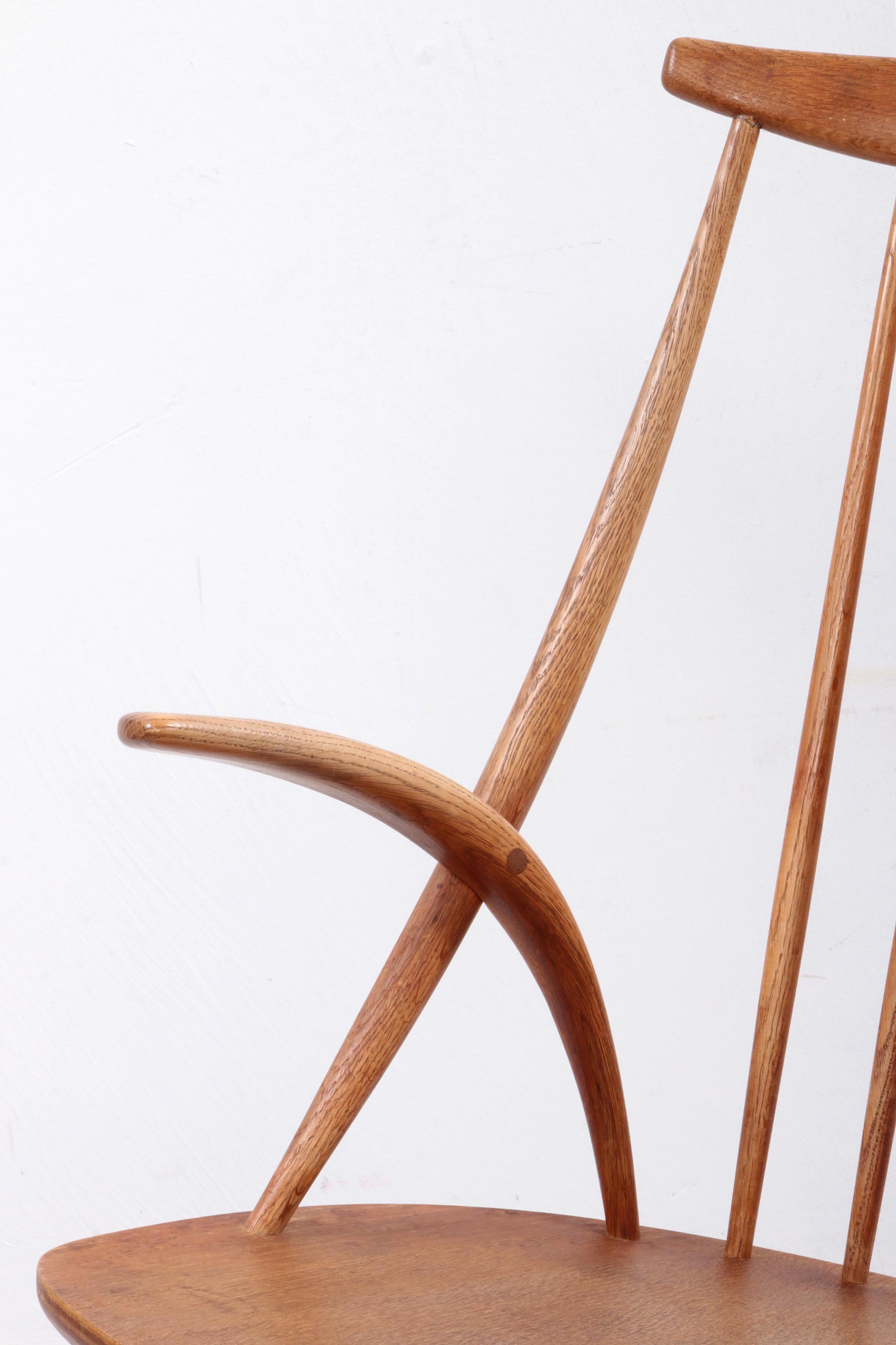 Illum Wikkelso and Niels Eilersen Rocking Chair 1958 For Sale at 1stDibs