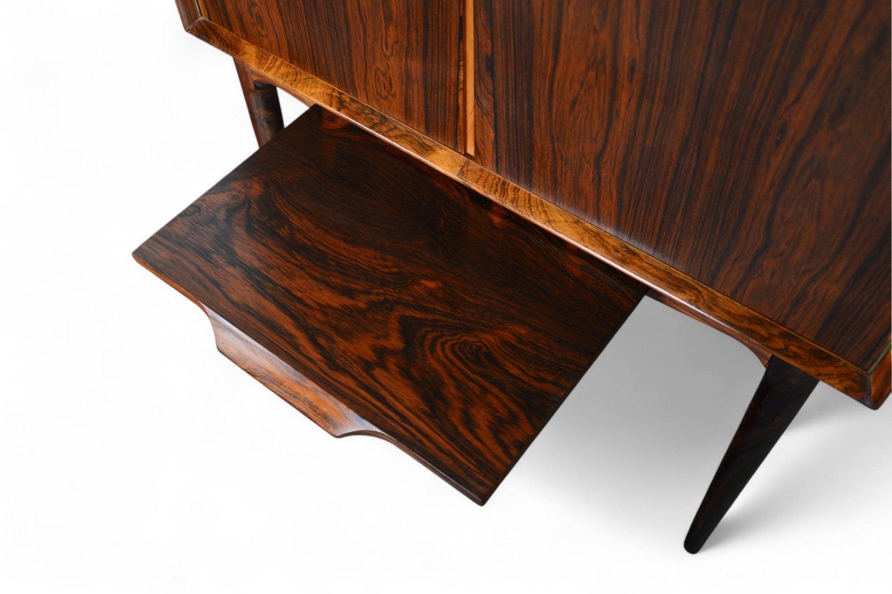 Danese Bar Illum Wikkelso in legno di palissandro con interni in specchio acidato in vendita