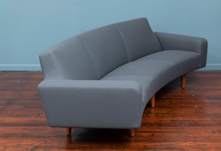 Illum Wikkelso Curved Sofa Model 450 In Good Condition For Sale In San Francisco, CA