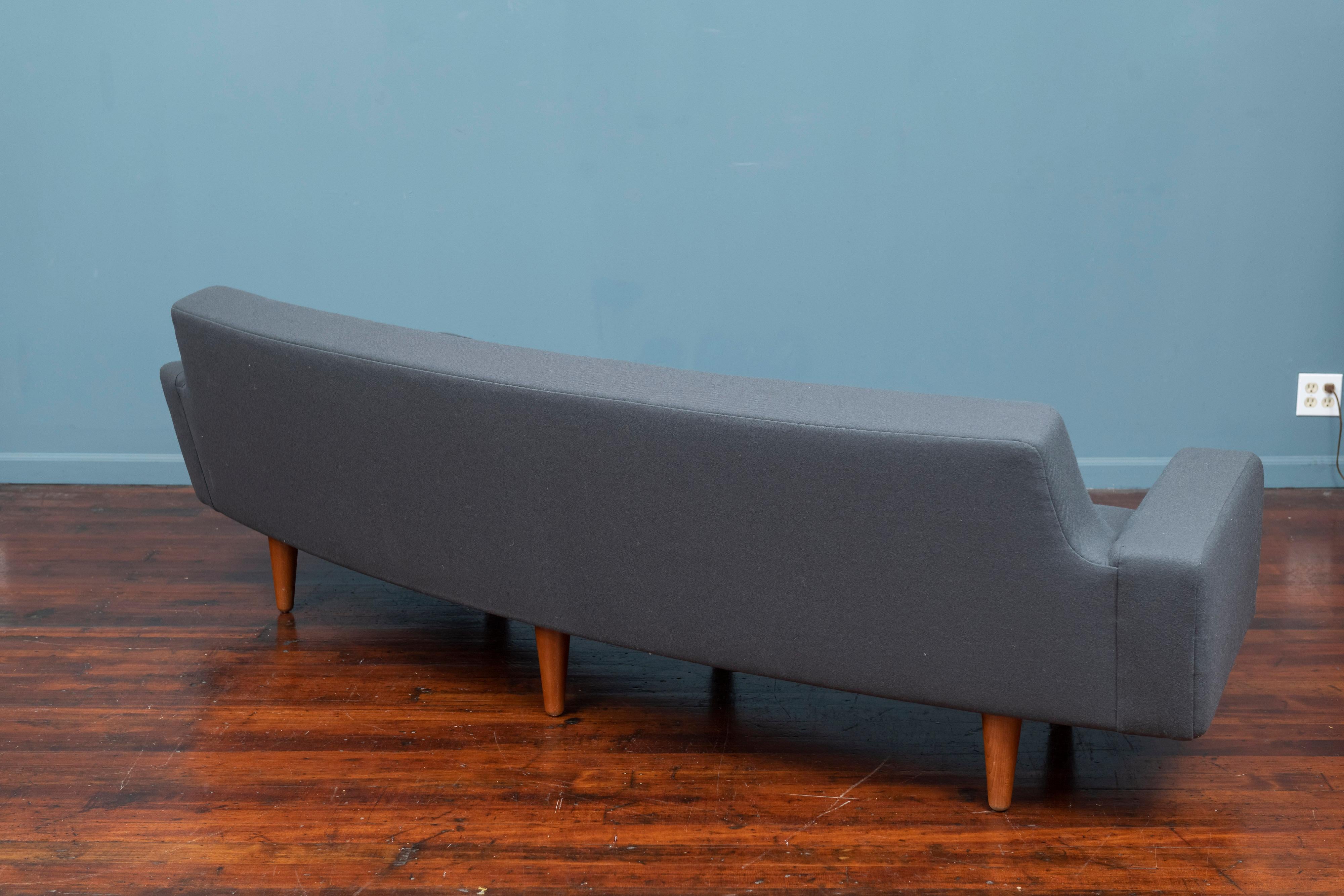 Mid-20th Century Illum Wikkelso Curved Sofa Model 450