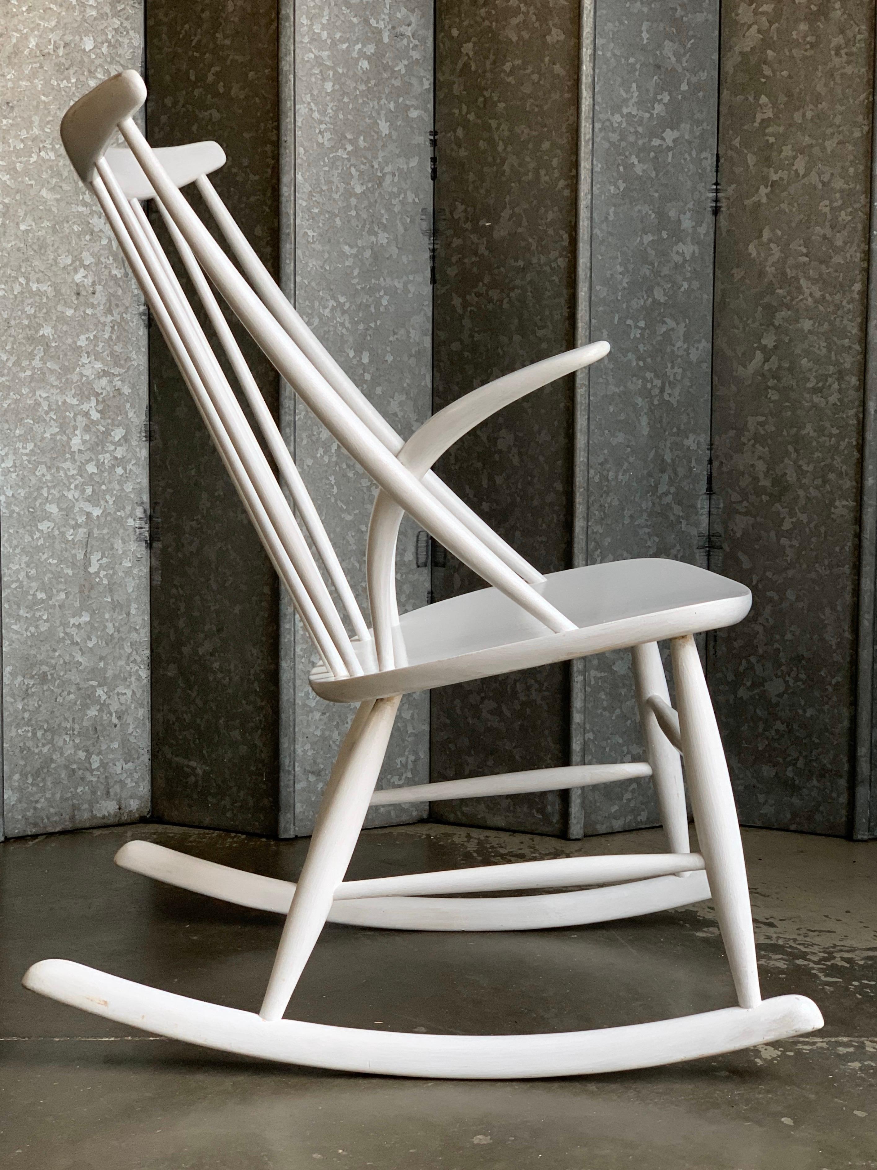 Made from oak and painted white, circa 1980s.
 