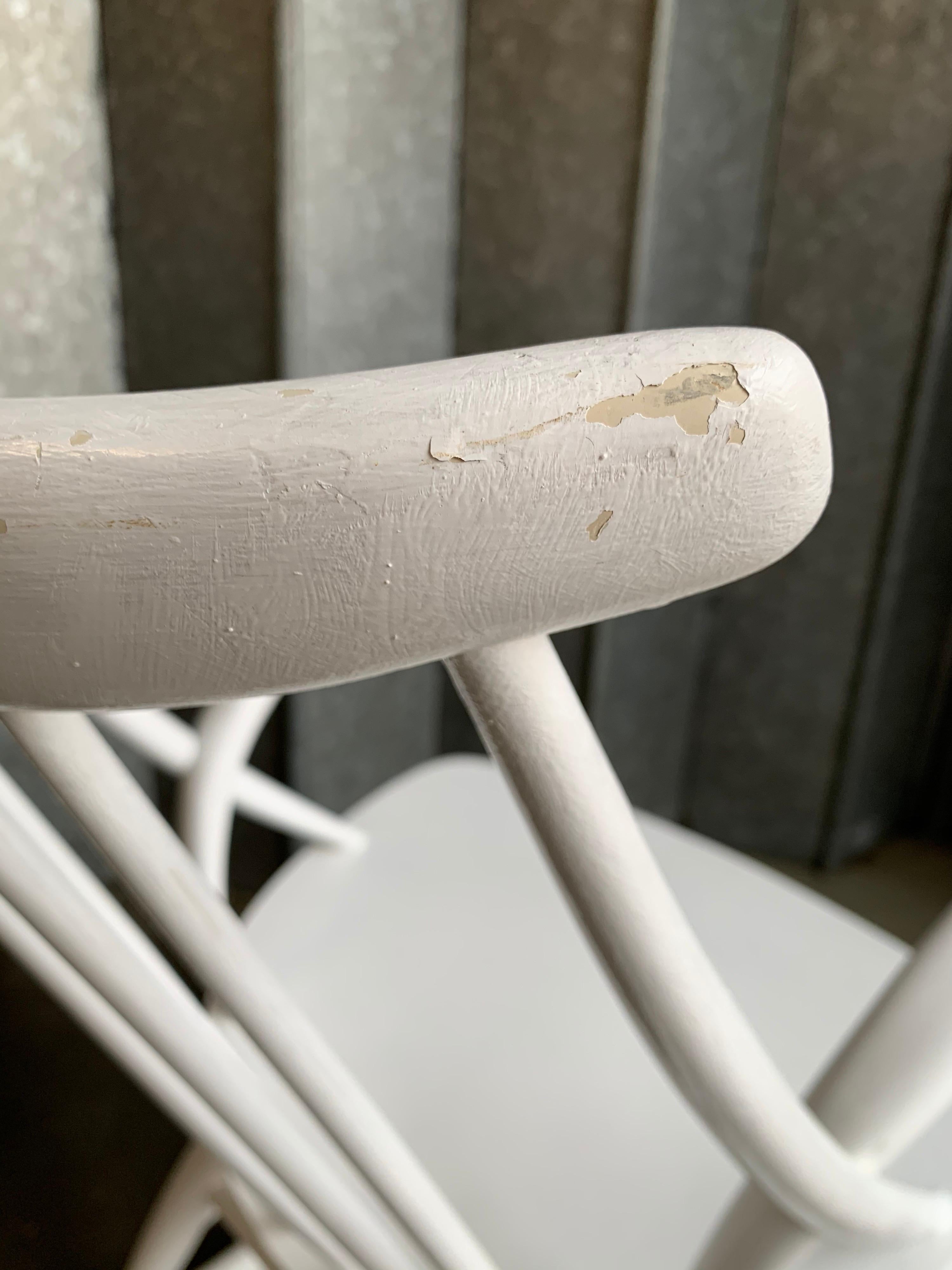 Illum Wikkelso Danish Gyngestol Rocking Chair in White For Sale 1