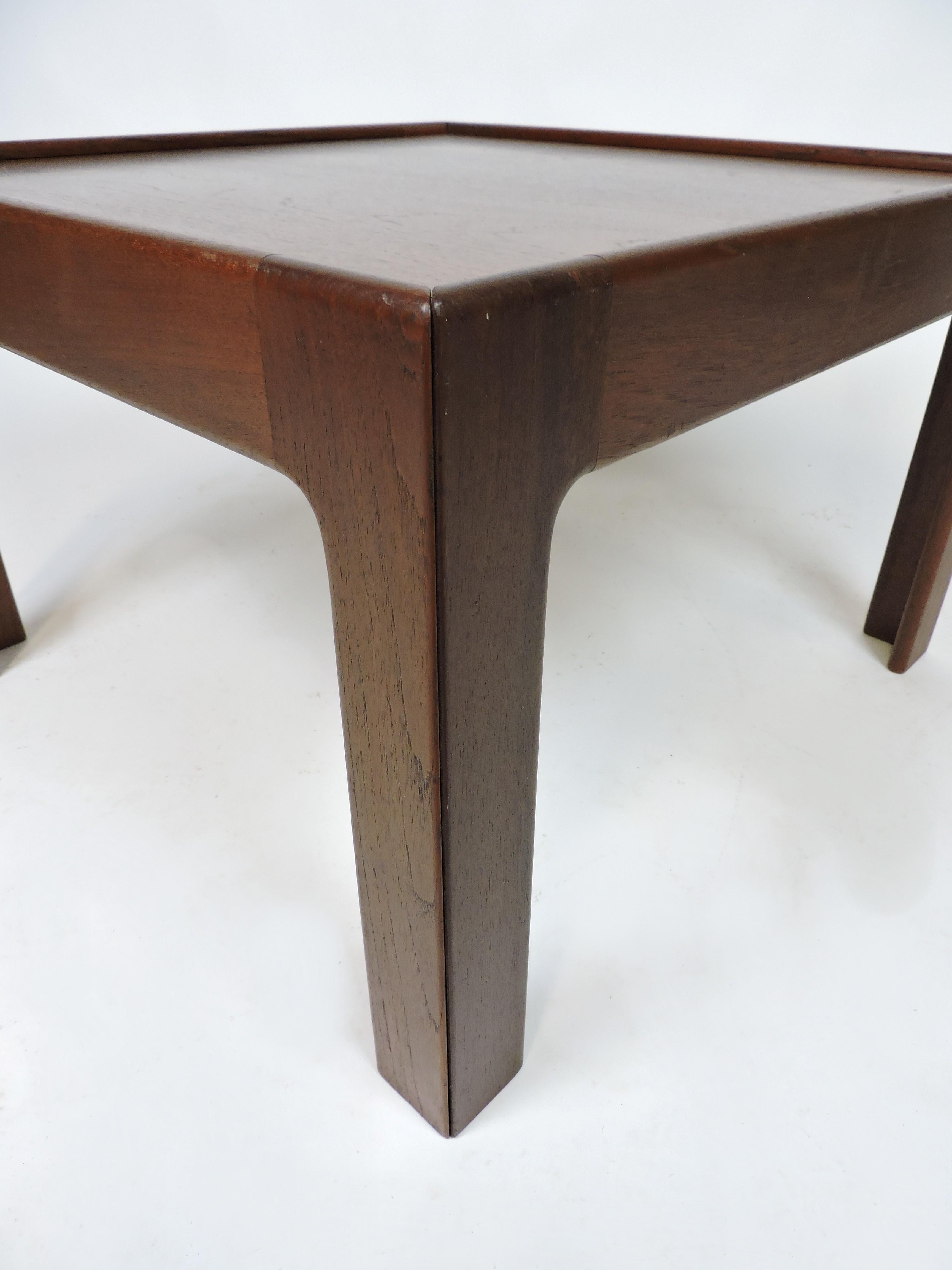 Illum Wikkelso Danish Modern Teak End Table by Neils Eilersen For Sale 4