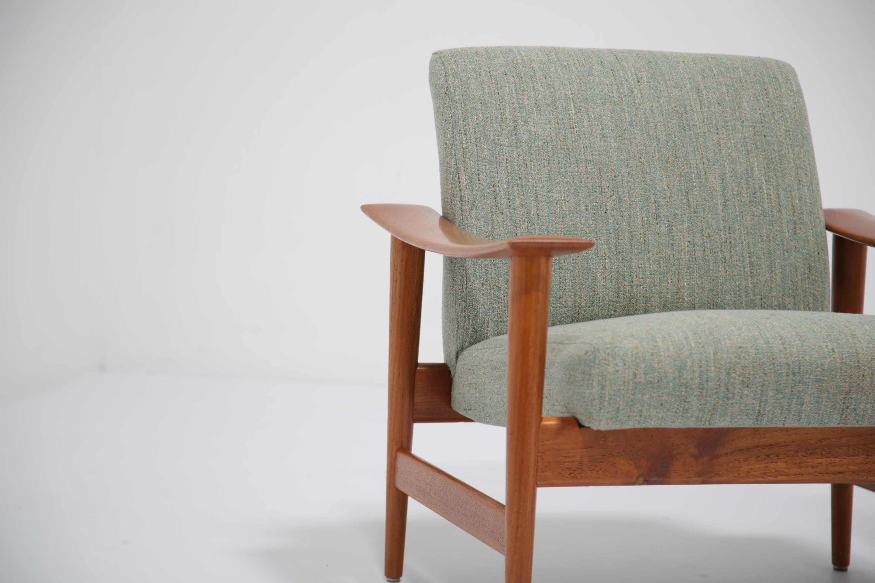 Illum Wikkelso für Niels Eilersen Modell 80 Teakholzsessel, dänisch um 1960 im Angebot 3