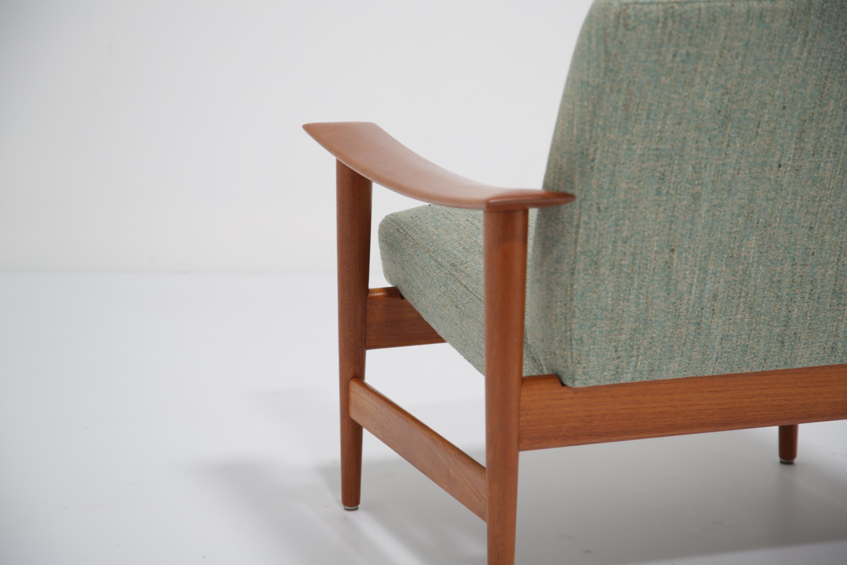 Illum Wikkelso für Niels Eilersen Modell 80 Teakholzsessel, dänisch um 1960 im Angebot 1