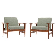 Vintage Illum Wikkelso for Niels Eilersen Model 80 Teak Armchairs, Danish circa 1960