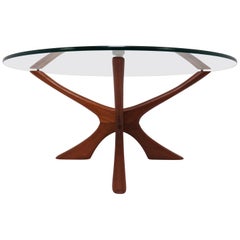 Illum Wikkelso Danish Teak Midcentury Coffee Table, circa 1960s