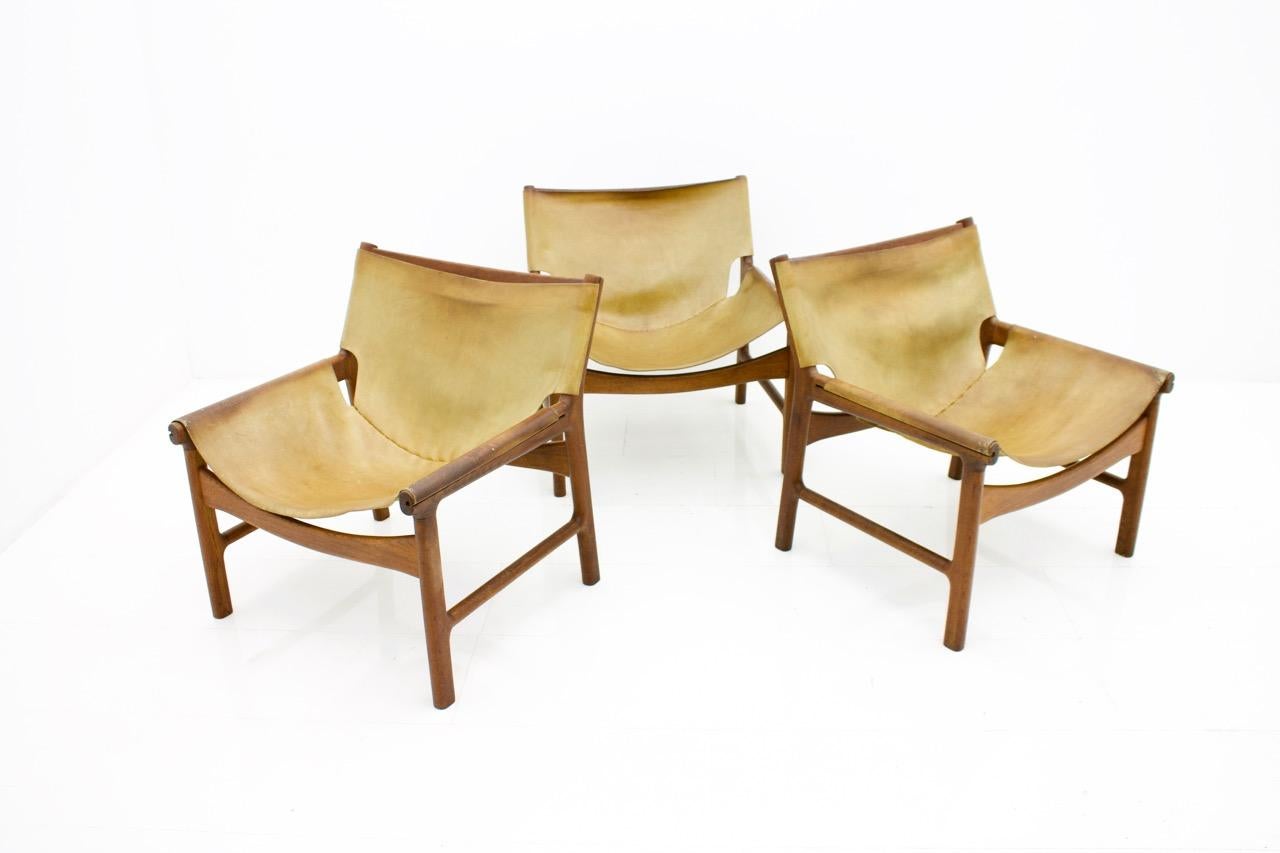 Illum Wikkelsoe Easy Chair No. 103 in Teak & Leather by Mikael Laursen Denmark  For Sale 9
