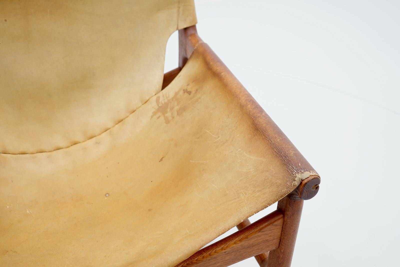 Illum Wikkelsoe Easy Chair No. 103 in Teak & Leather by Mikael Laursen Denmark  For Sale 5