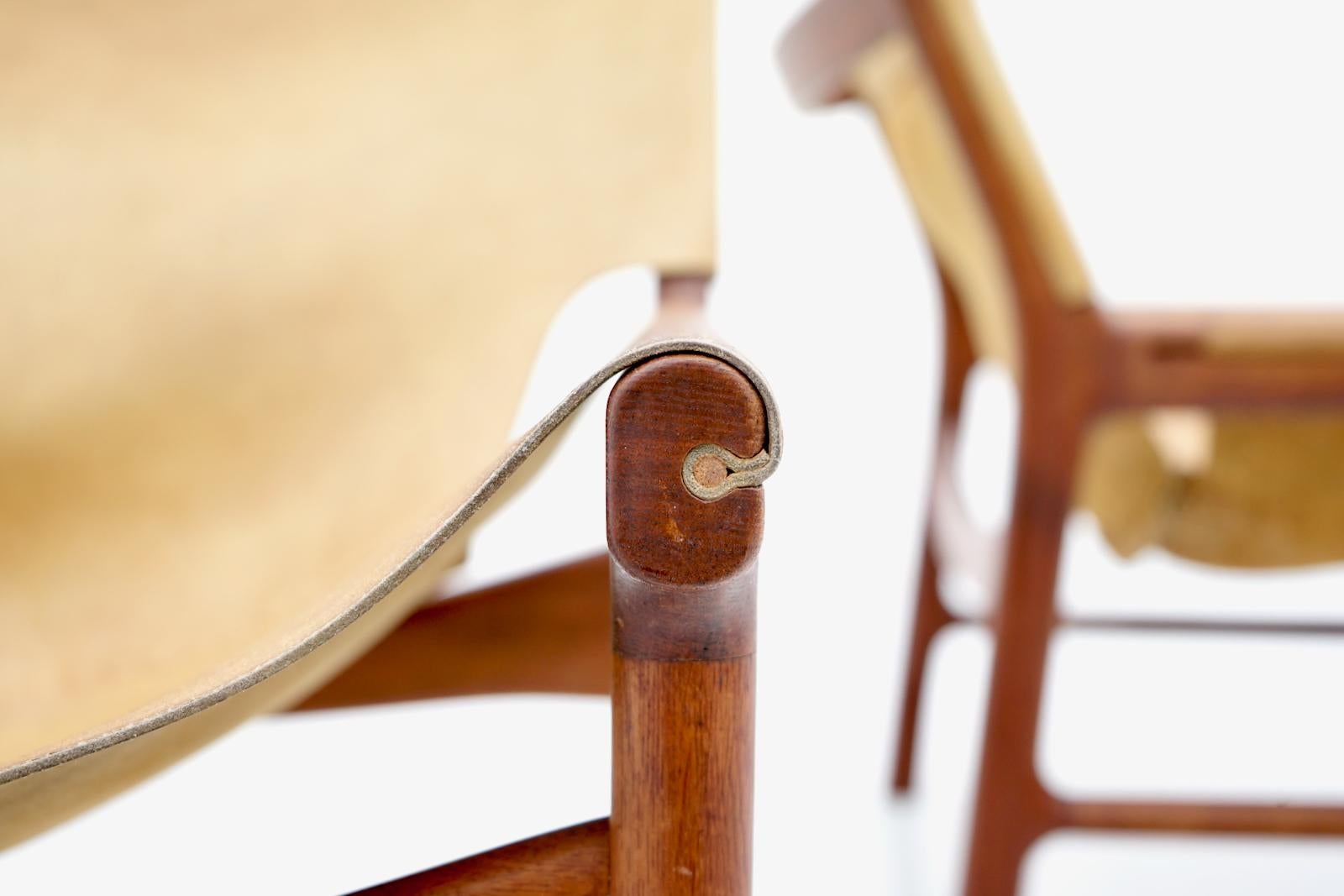 Illum Wikkelsoe Easy Chair No. 103 in Teak & Leather by Mikael Laursen Denmark  For Sale 6