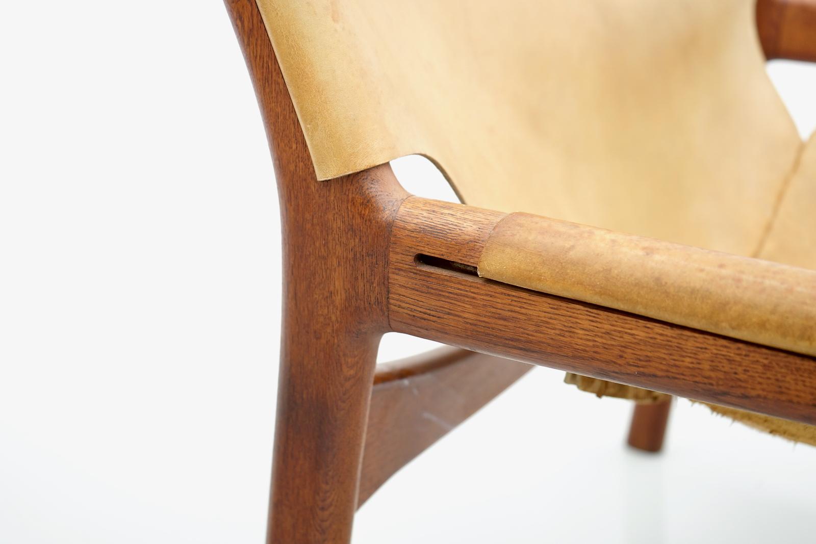Illum Wikkelsoe Easy Chair No. 103 in Teak & Leather by Mikael Laursen Denmark  For Sale 7