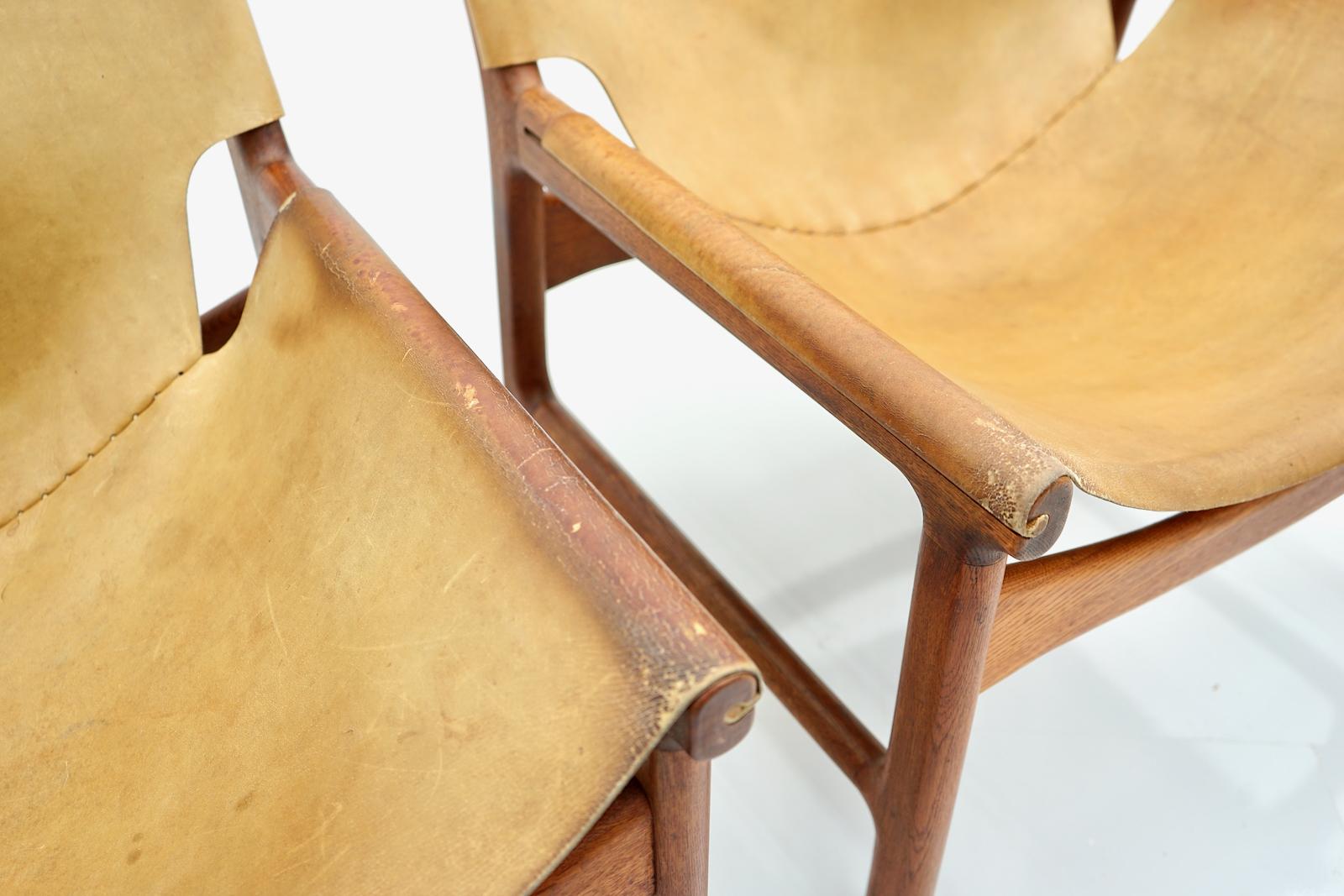 Illum Wikkelsoe Easy Chair No. 103 in Teak & Leather by Mikael Laursen Denmark  For Sale 8