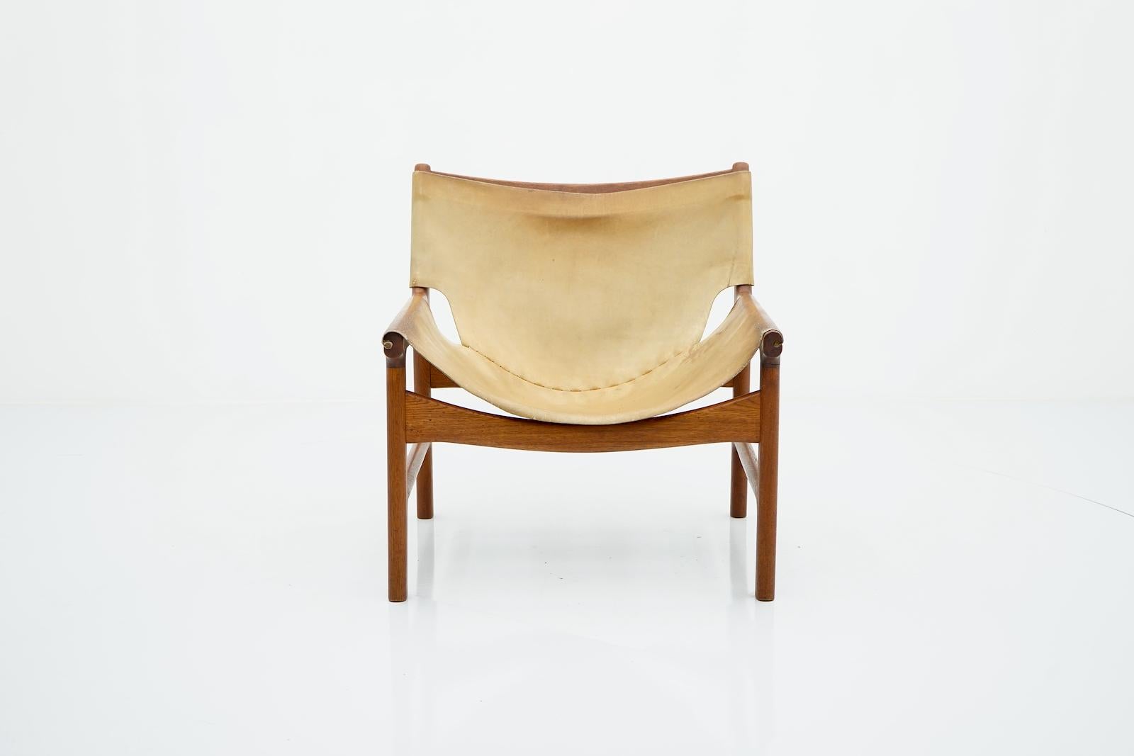 Illum Wikkelsoe Easy Chair Nr. 103 aus Teakholz und Leder von Mikael Laursen Dänemark  (Skandinavische Moderne) im Angebot