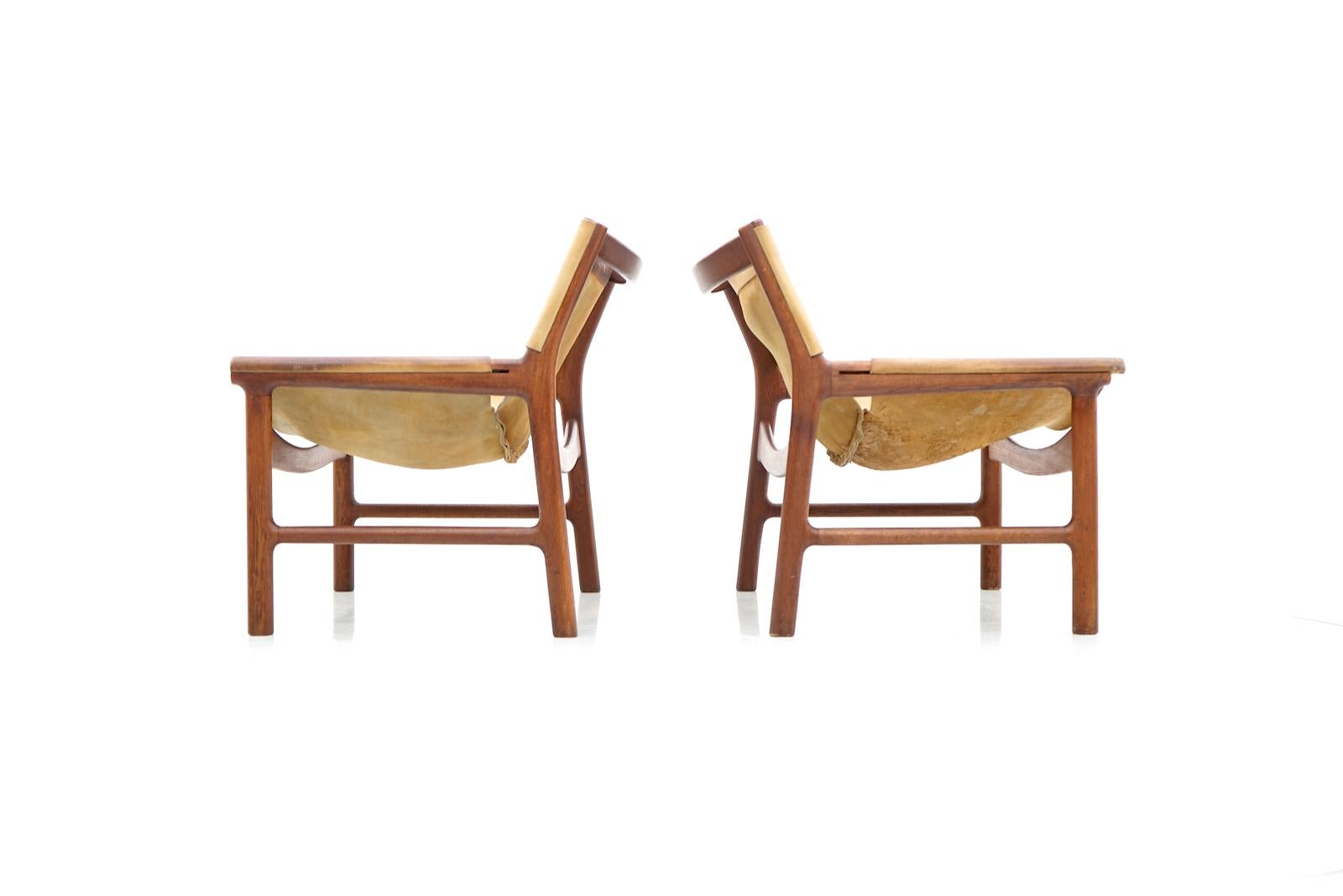 Illum Wikkelsoe Easy Chair No. 103 in Teak & Leather by Mikael Laursen Denmark  For Sale 2