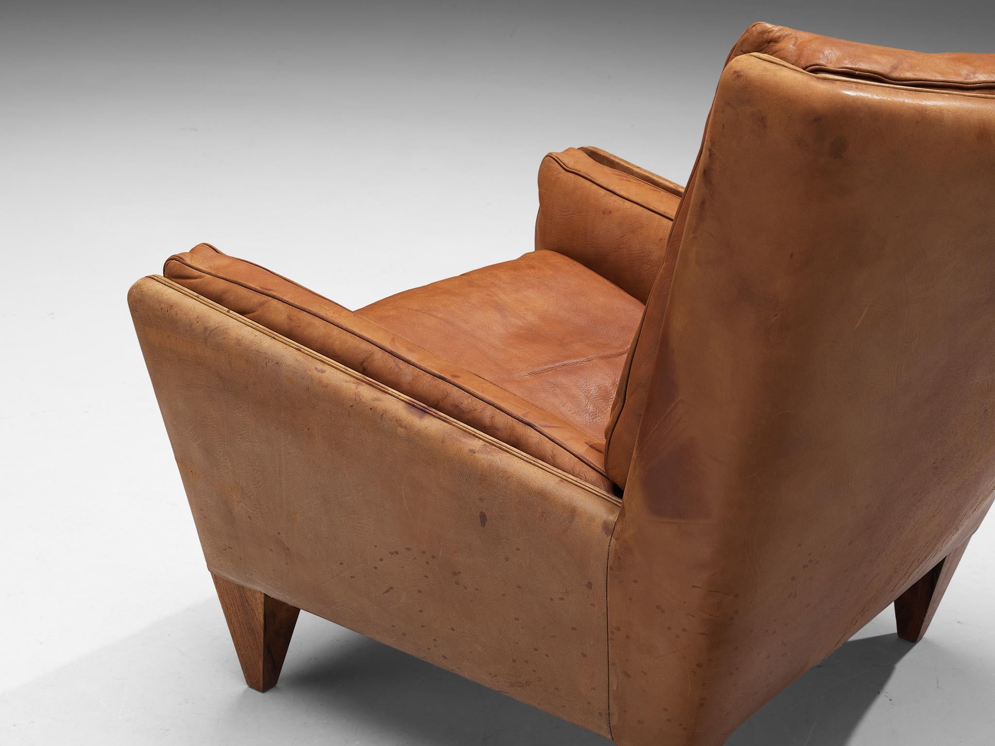 Illum Wikkelso for Holger Christiansen ‘V11’ Lounge Chair in Cognac Leather 2