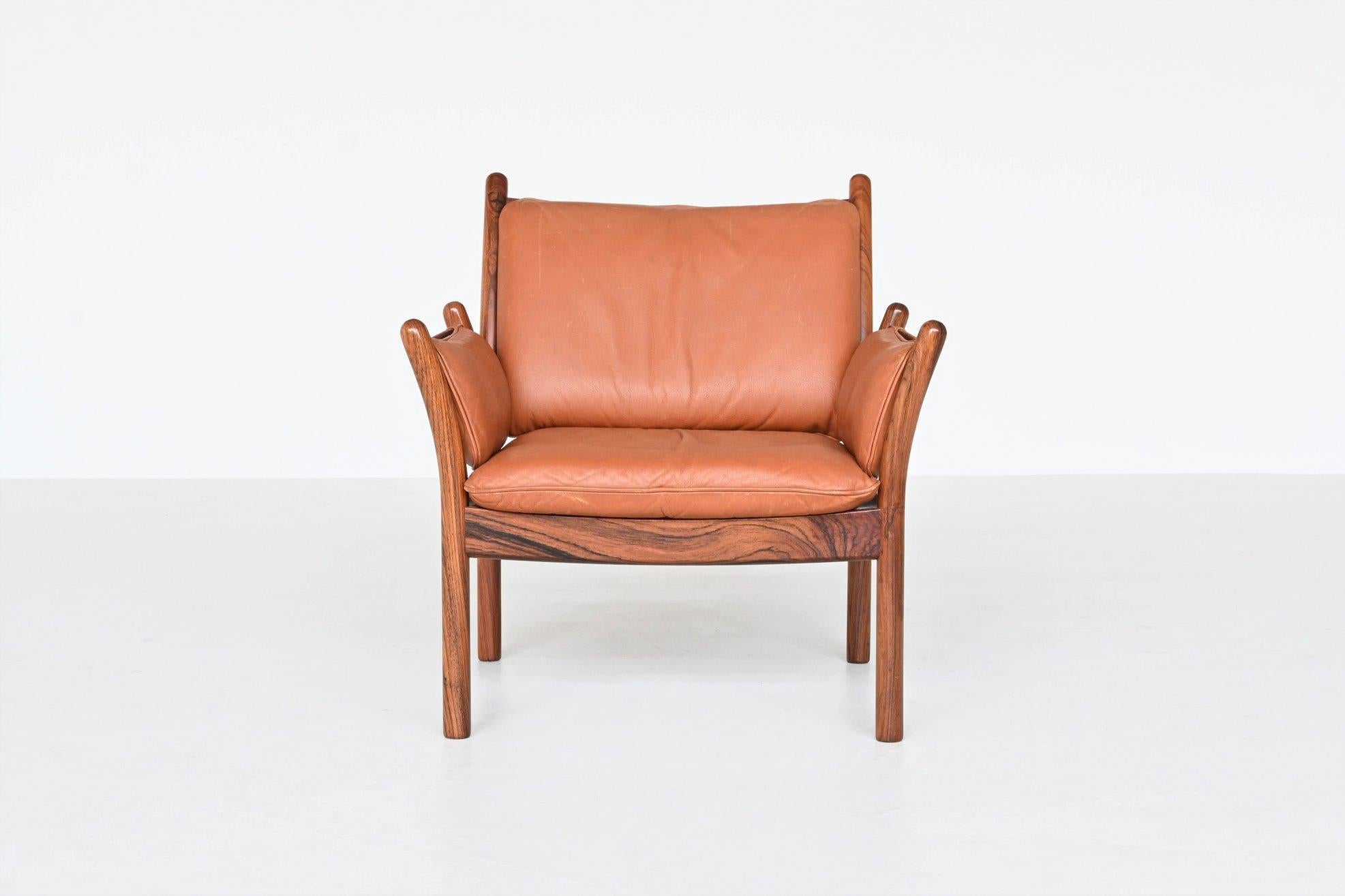 Illum Wikkelso Genius lounge chairs CFC Silkeborg Denmark, 1960 For Sale 4