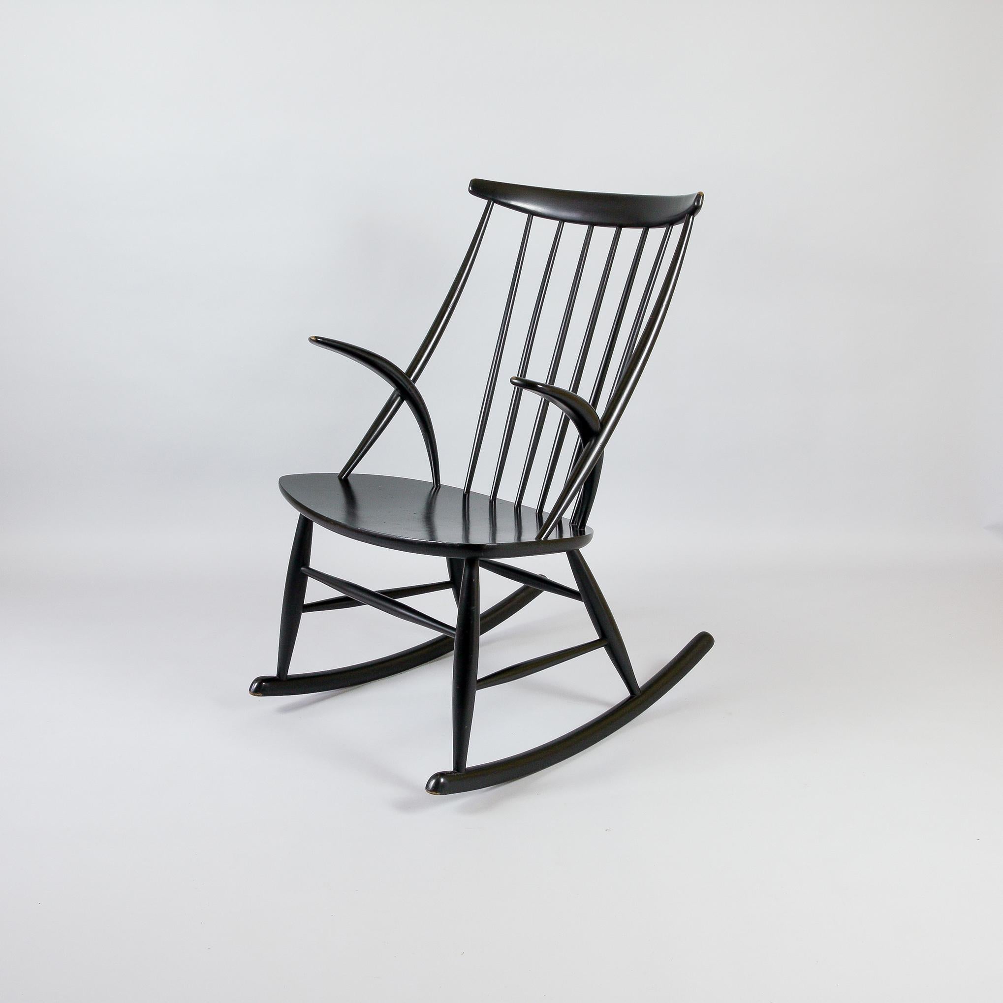 Danish Illum Wikkelso Gyngestol No. 3 Rocking Chair by Niels Eilerson