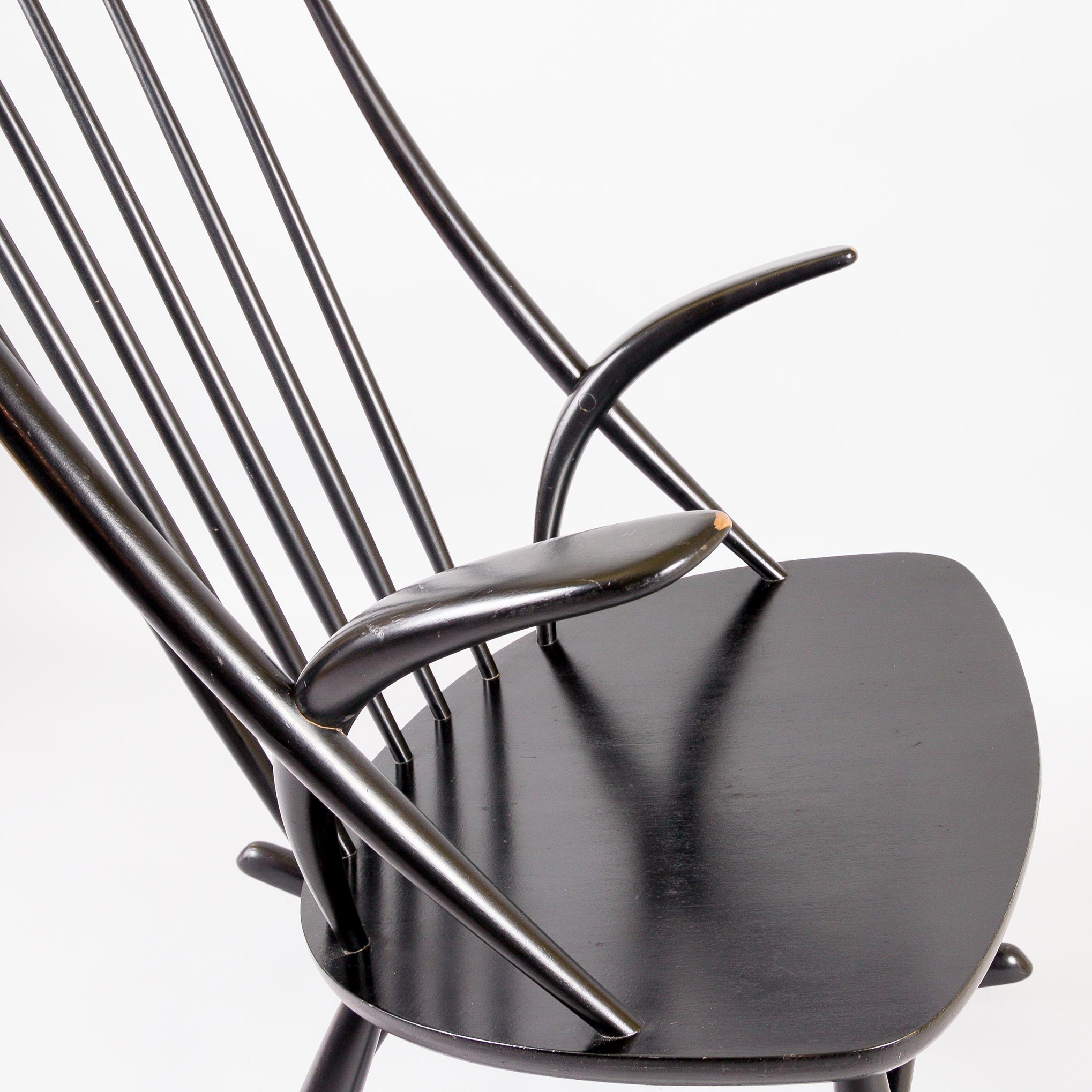 Illum Wikkelso Gyngestol No. 3 Rocking Chair by Niels Eilerson In Good Condition In Berkhamsted, GB