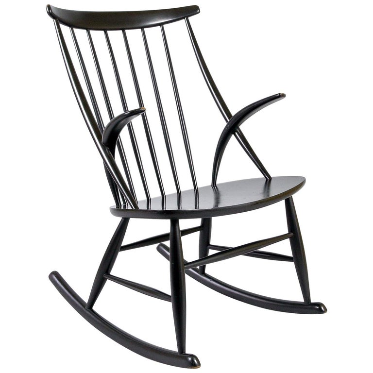 Illum Wikkelso Gyngestol No. 3 Rocking Chair by Niels Eilerson at 1stDibs