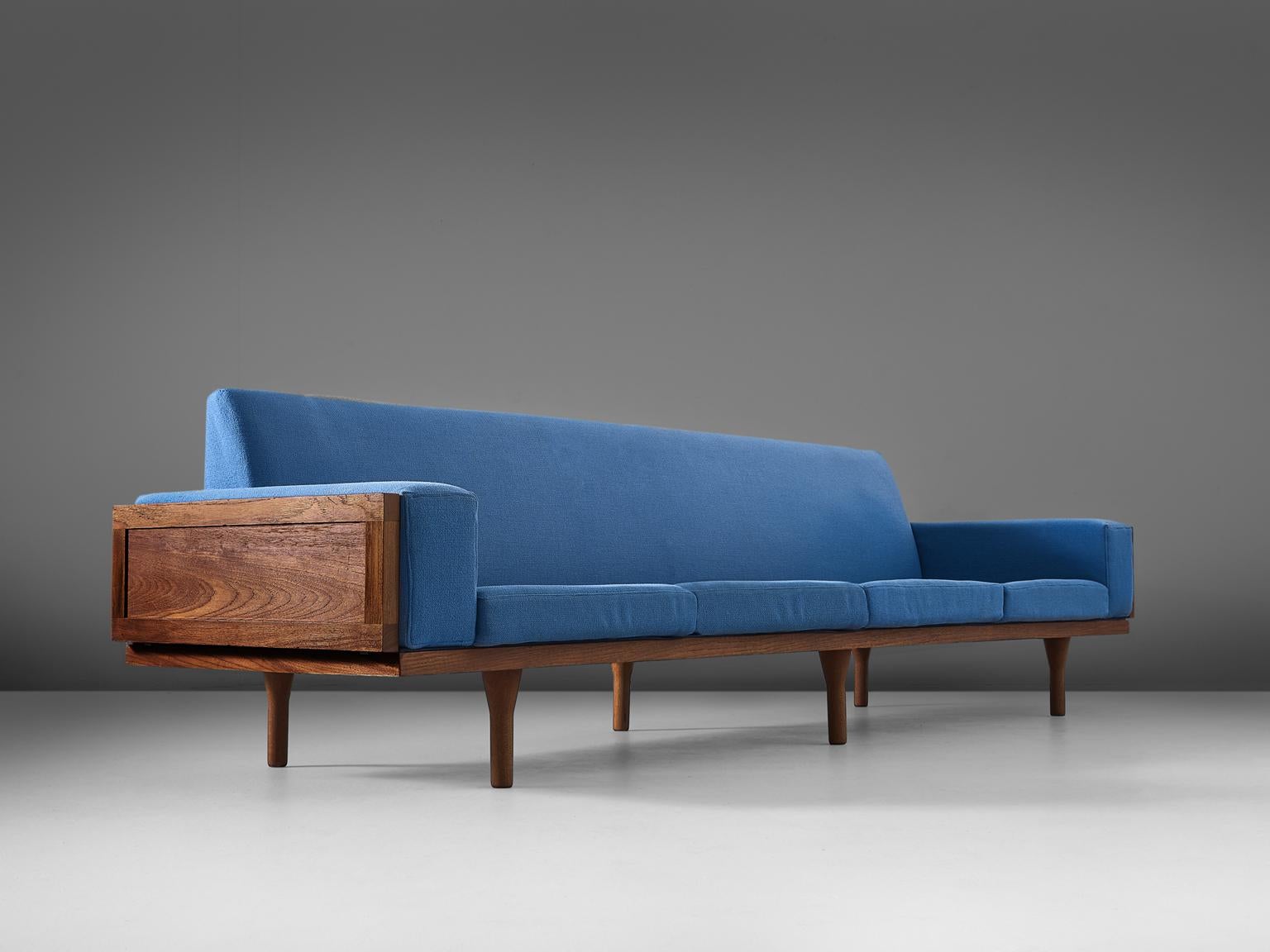 Scandinavian Modern Illum Wikkelso Large Four-Seat Sofa in Teak