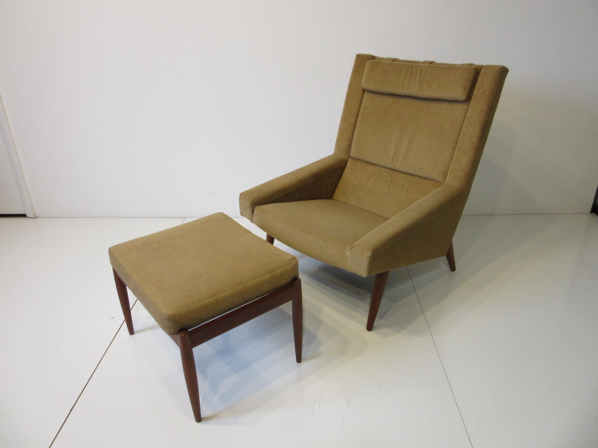 Illum Wikkelso Lounge Chair / Ottoman for Soren Willadsen, Denmark 1