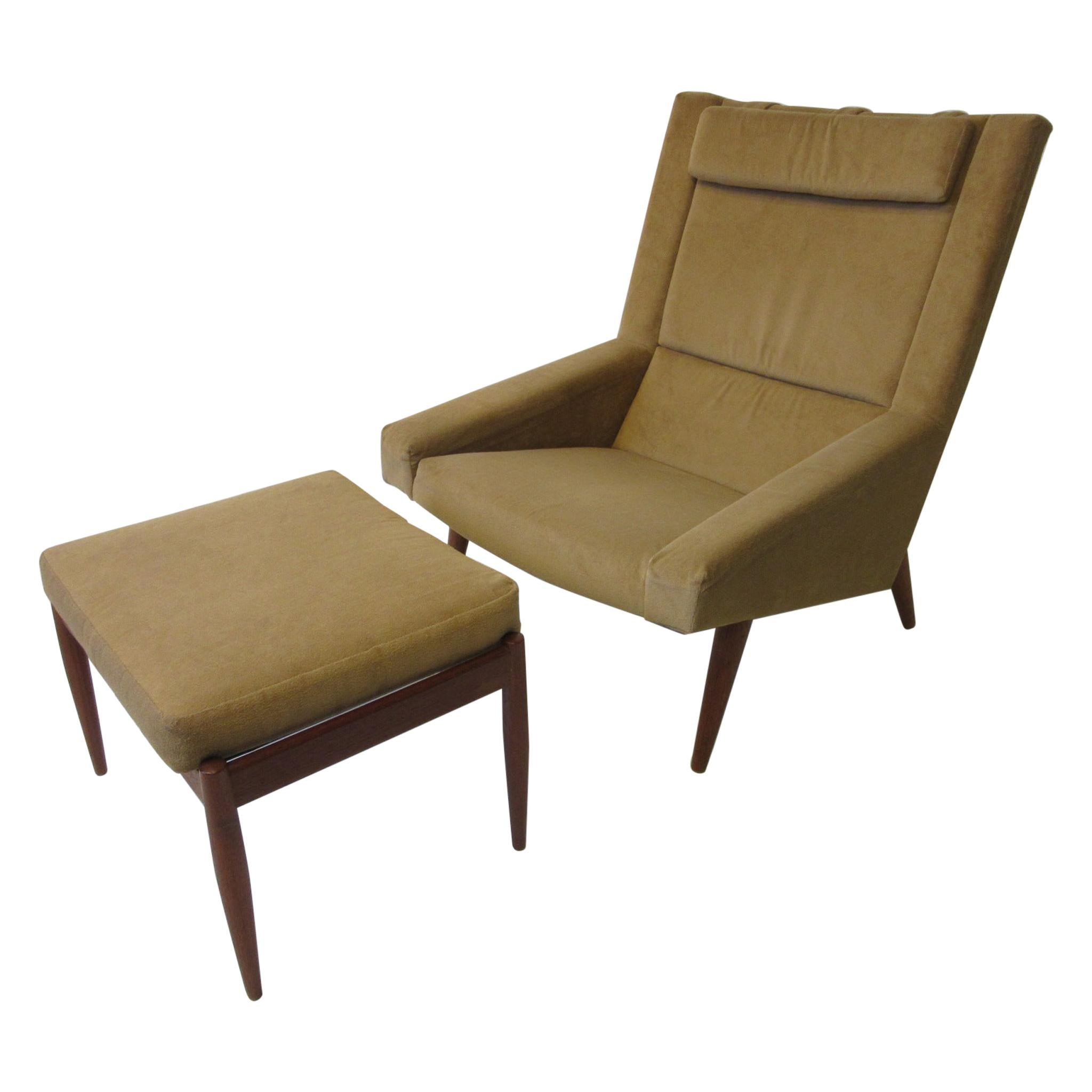 Illum Wikkelso Lounge Chair / Ottoman for Soren Willadsen, Denmark