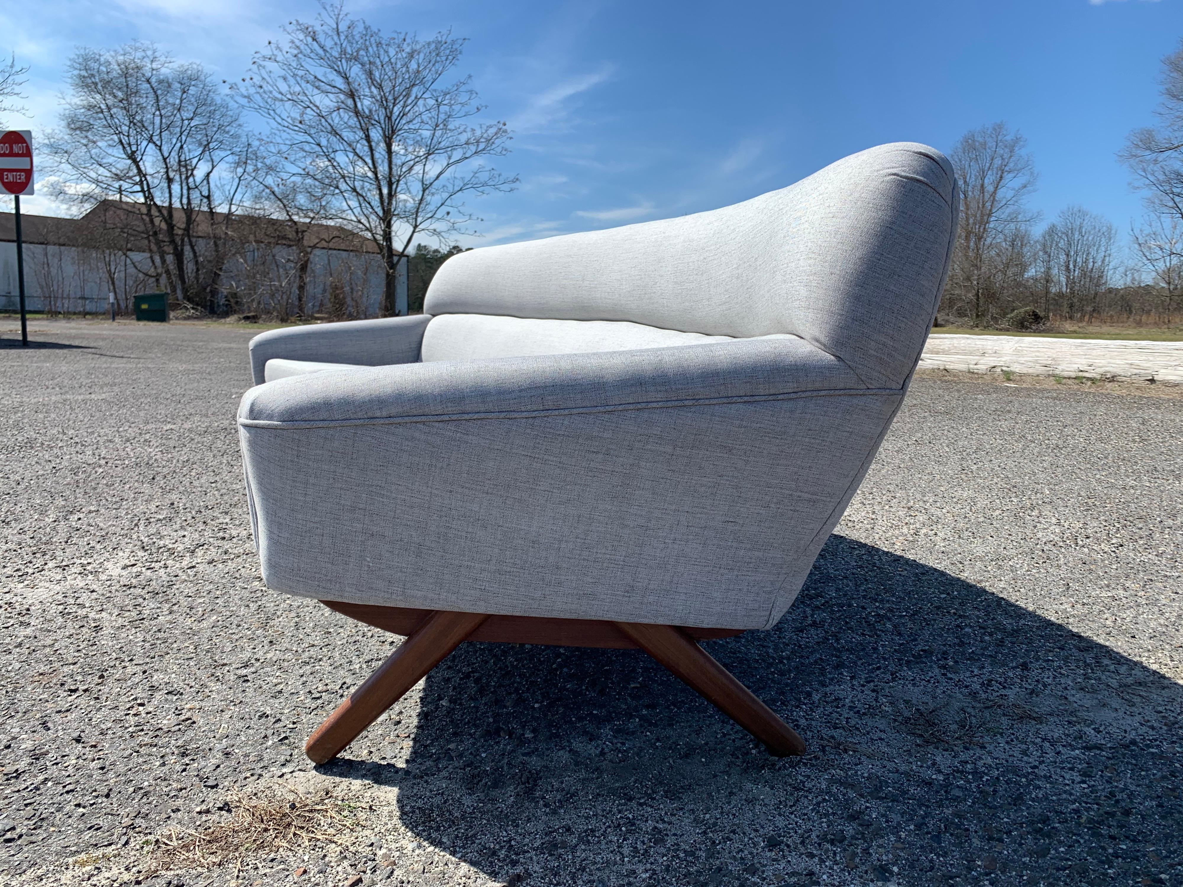 Mid-20th Century Illum Wikkelso-Mikael Laursen 4-Seat Sofa-Denmark, 1960s