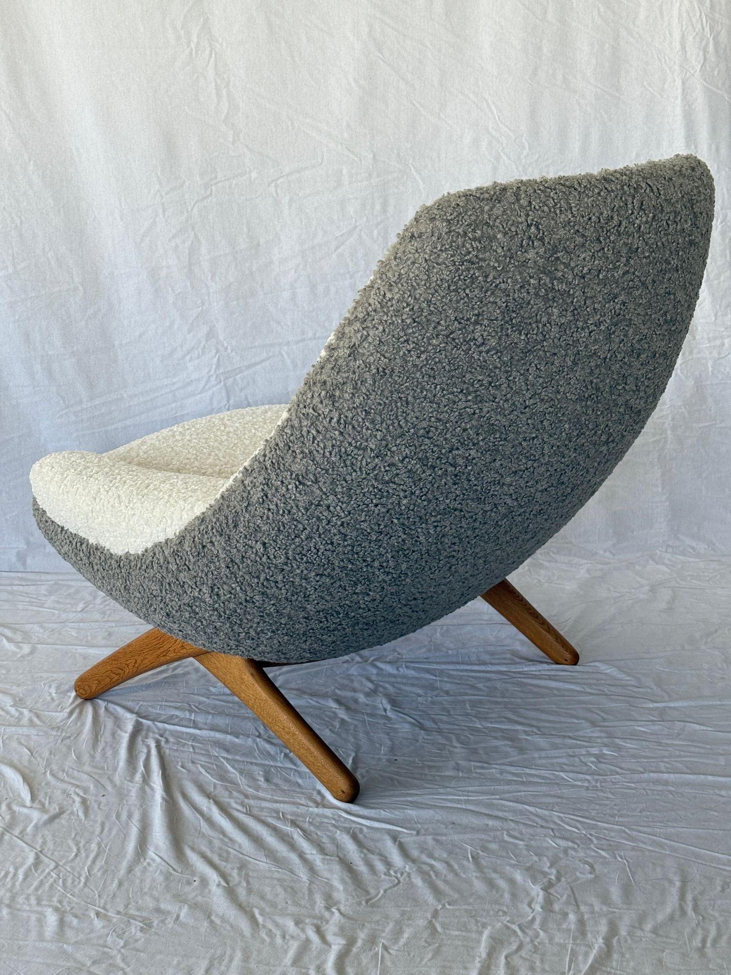 Danois Illum Wikkelso ML-91 Chaise longue et pouf. en vente