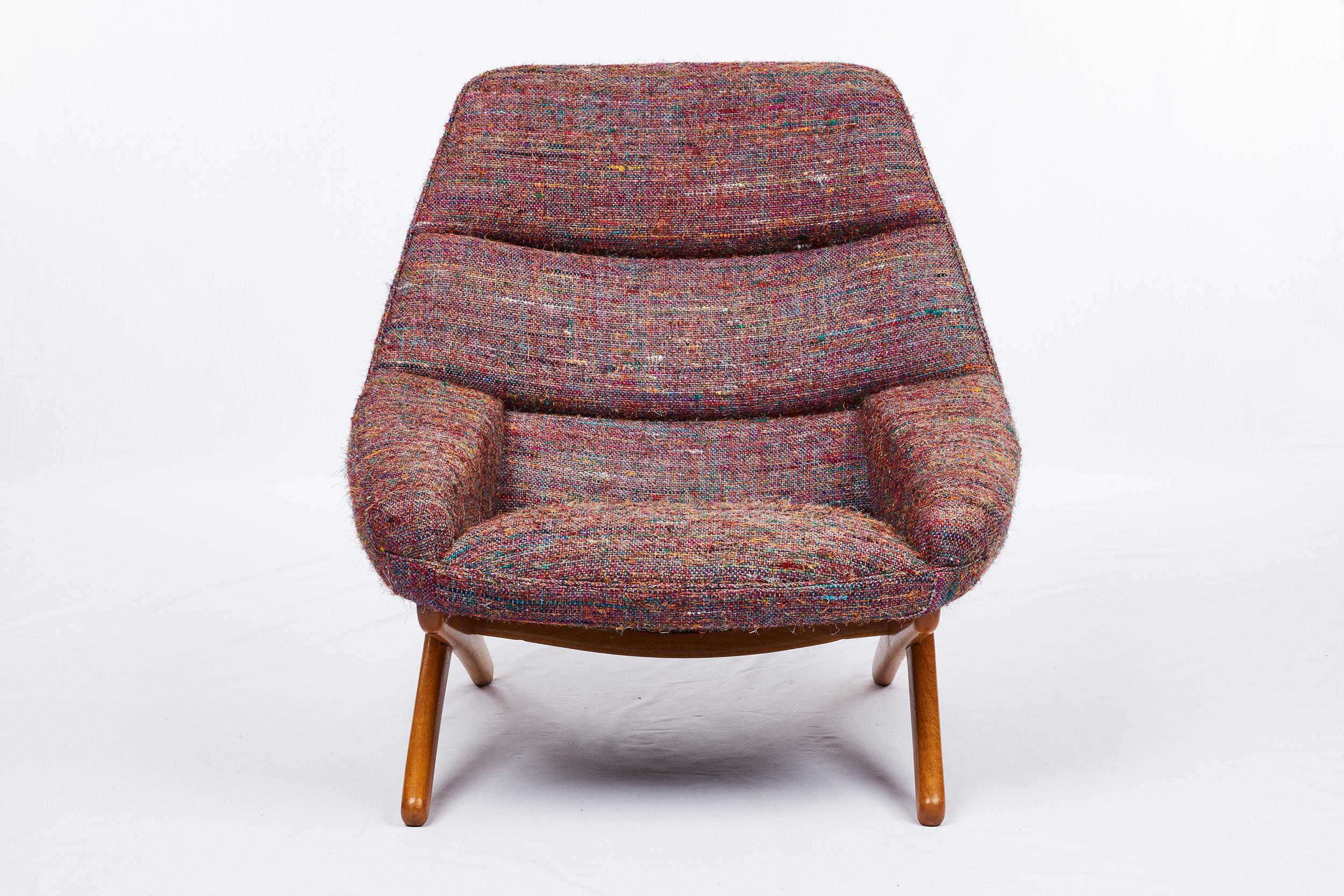 Danish Illum Wikkelso ML-91 Lounge Chair and Ottoman