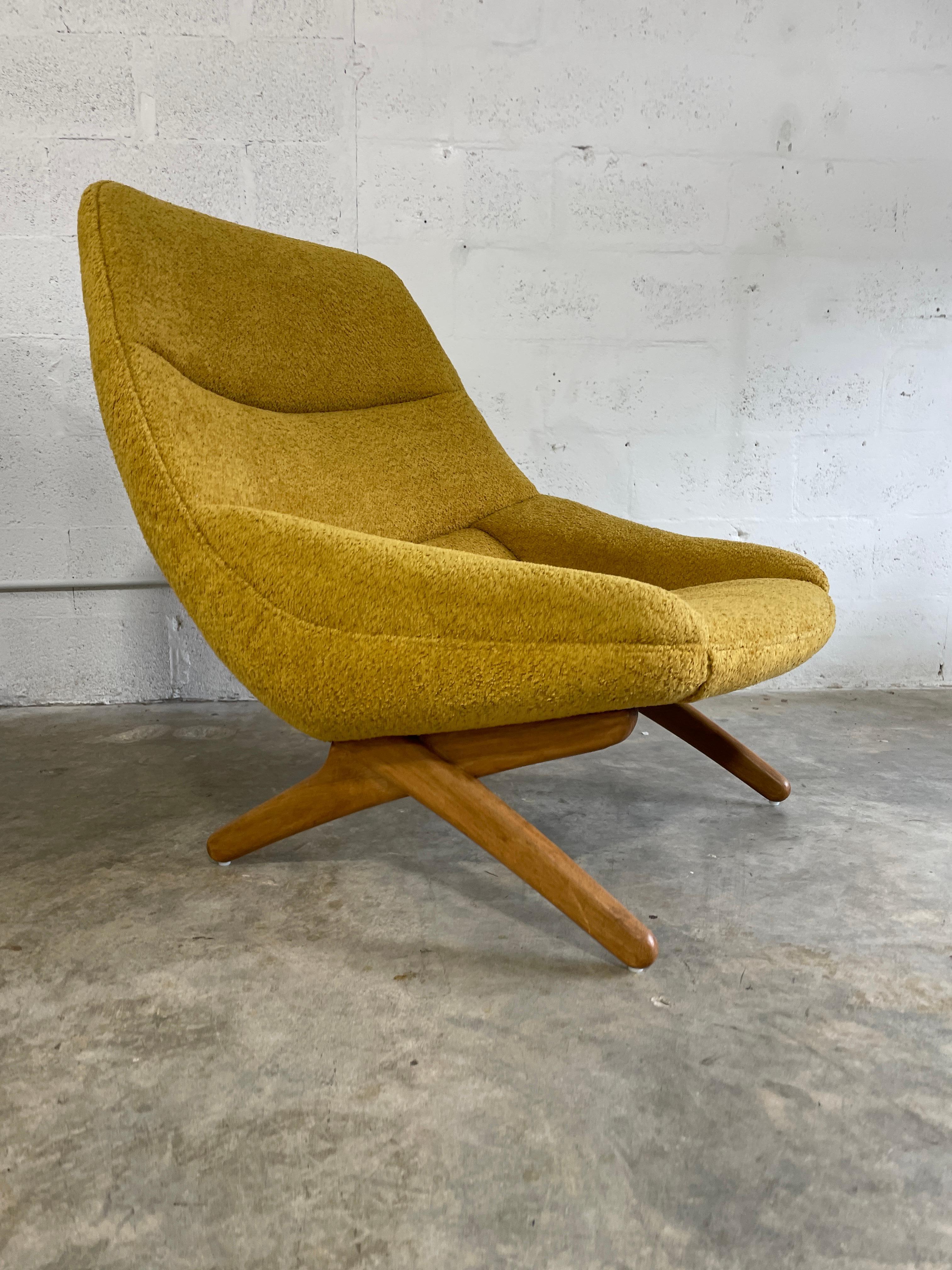 Illum Wikkelso Model Ml91 Danish Modern Lounge Chair In Good Condition For Sale In Fort Lauderdale, FL