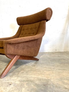 Illum Wikkelso Ox Lounge Highback Chair Danish Mid Century Modern