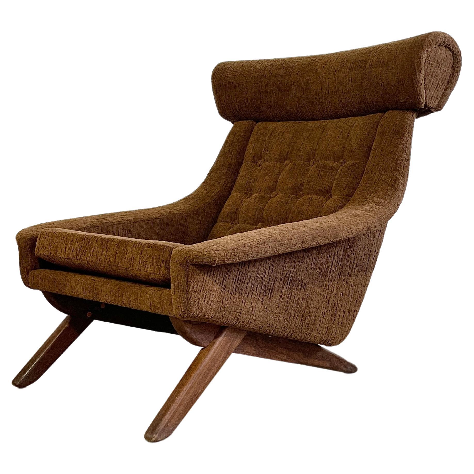 Illum Wikkelso Ox Lounge Highback Chair Danish Mid Century Modern For Sale