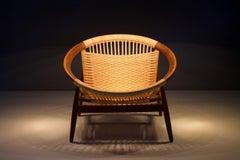Illum Wikkelso Ringstol Lounge Chair by Niels Eilersen Denmark, 1950s