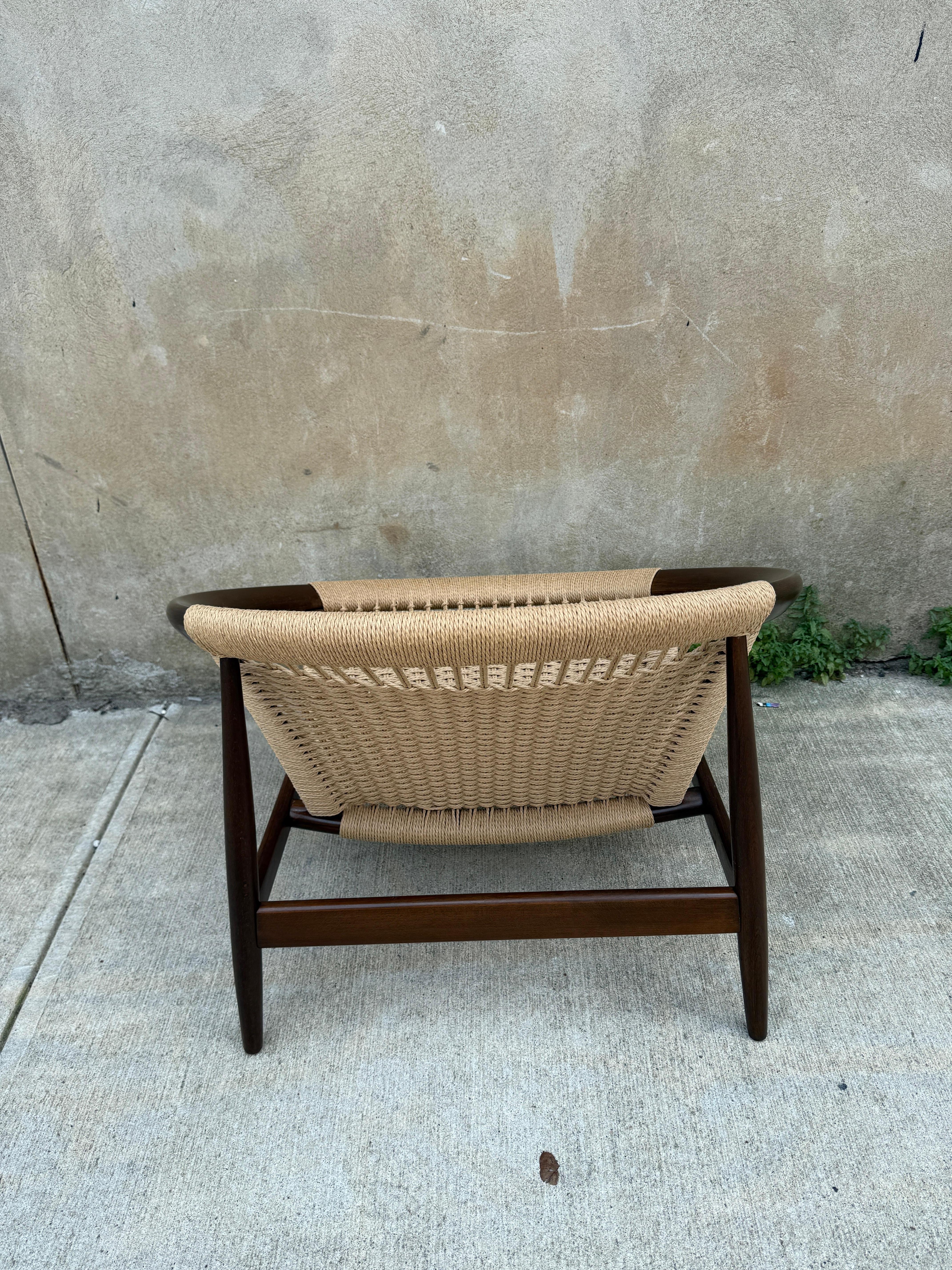 Chaise longue Illum Wikkelso Ringstol entièrement restaurée en vente 1