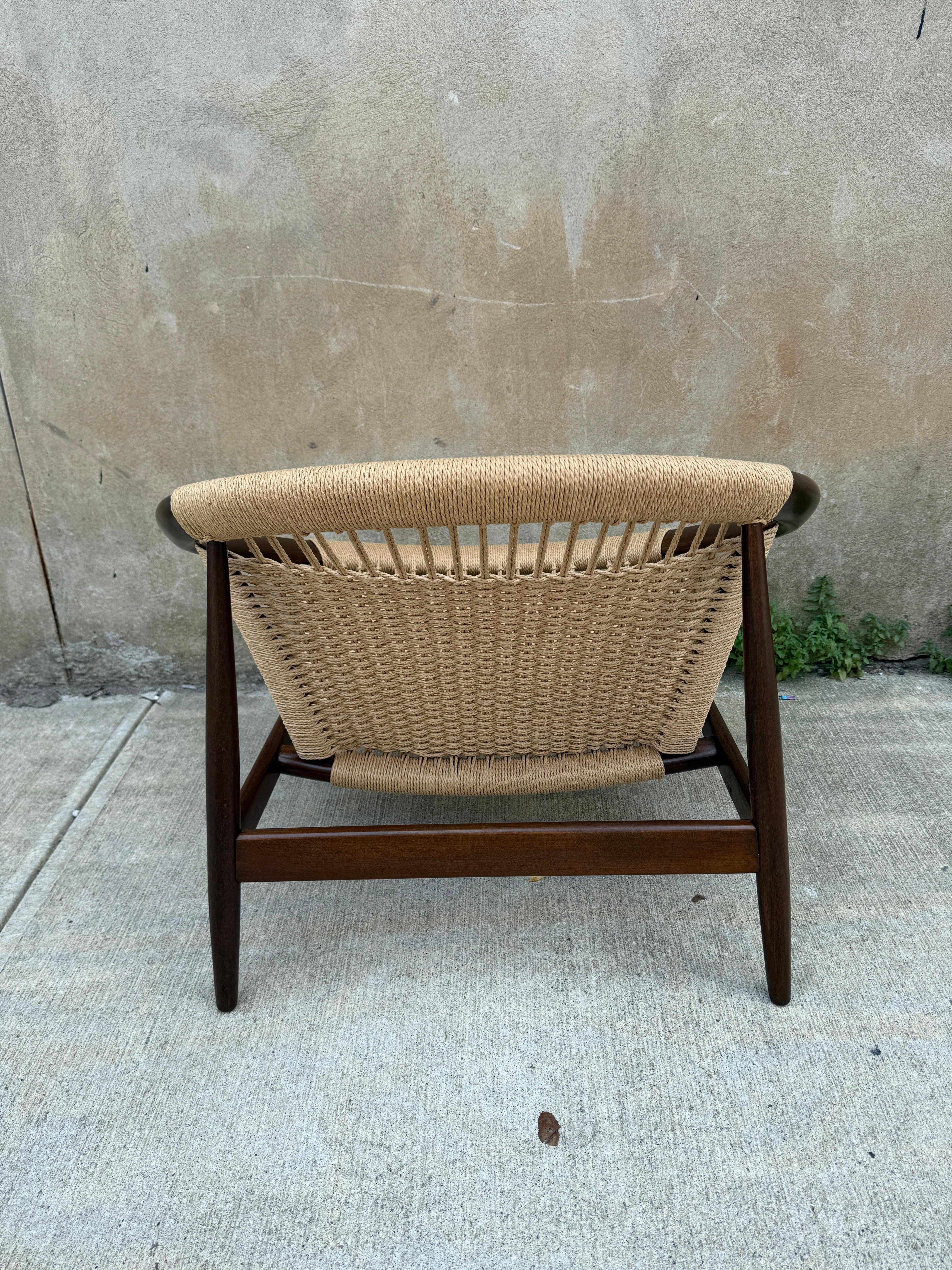 Chaise longue Illum Wikkelso Ringstol entièrement restaurée en vente 2