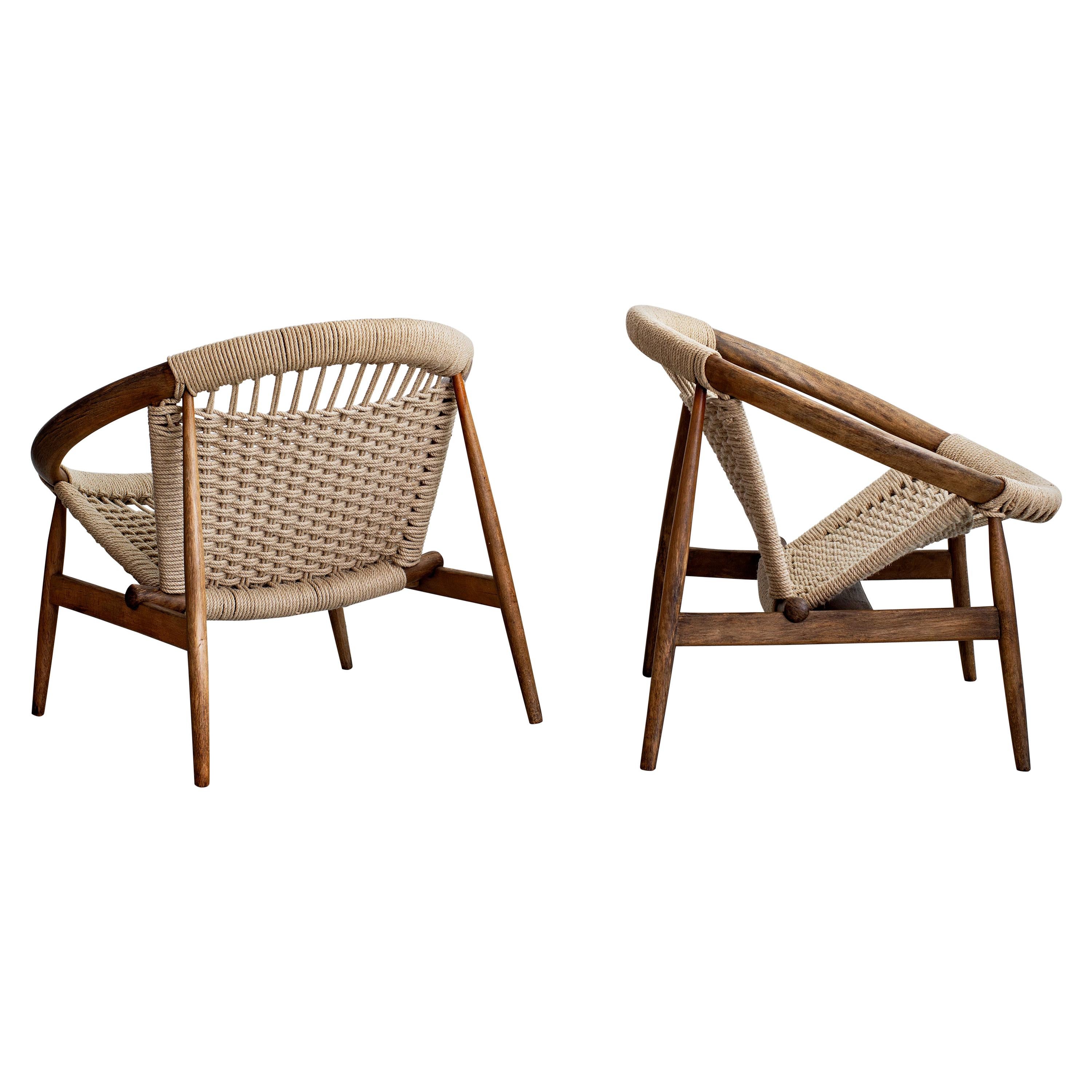 Illum Wikkelso "Ringstol" Lounge Chairs