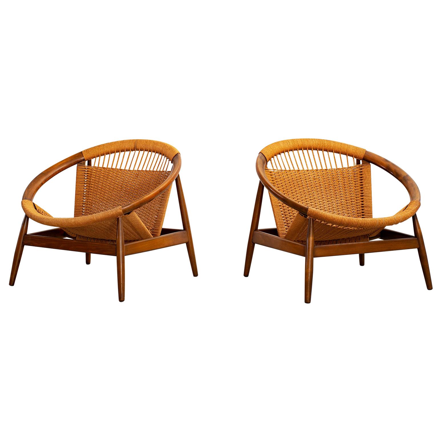 Illum Wikkelso "Ringstol" Lounge Chairs