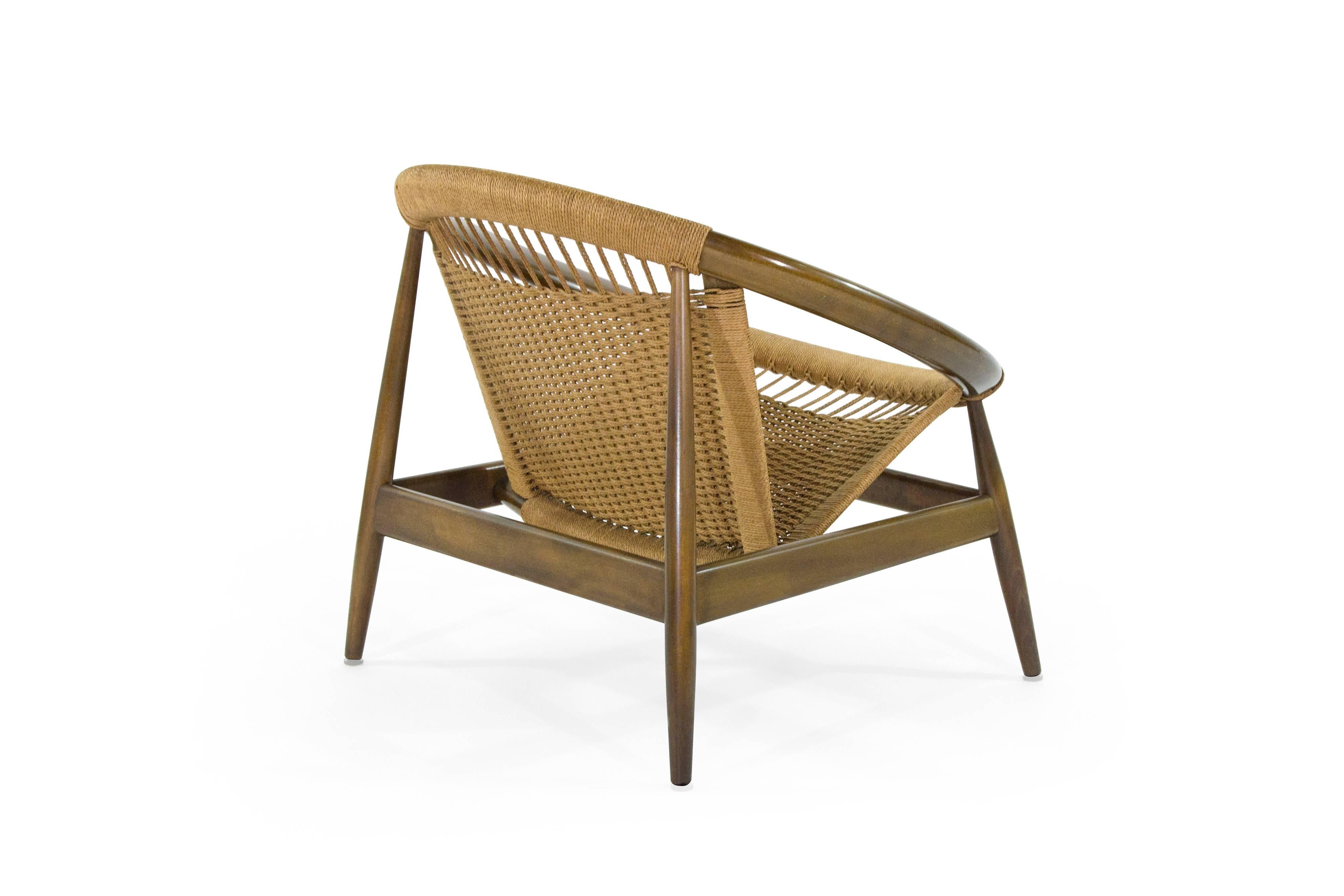 Hand-Woven Illum Wikkelso Ringstol Number 23 Teak and Woven Cord Ring Chair