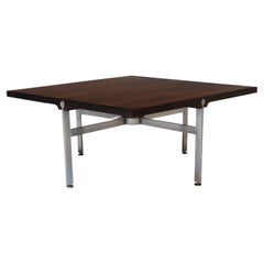Illum Wikkelso Rosewood and Steel Midcentury Danish Coffee Table