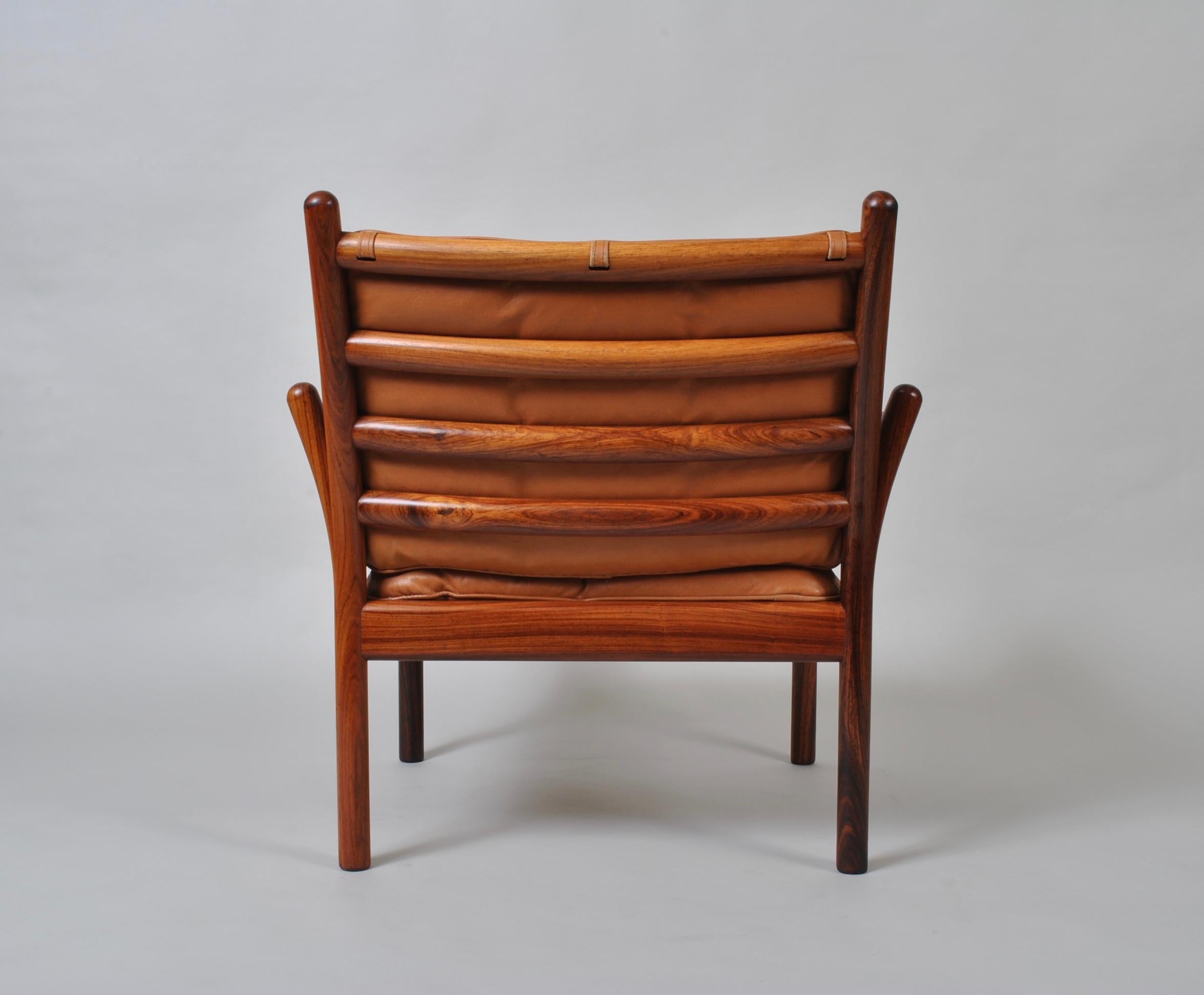 Illum Wikkelso, Rosewood and Leather, Lounge Chair 2