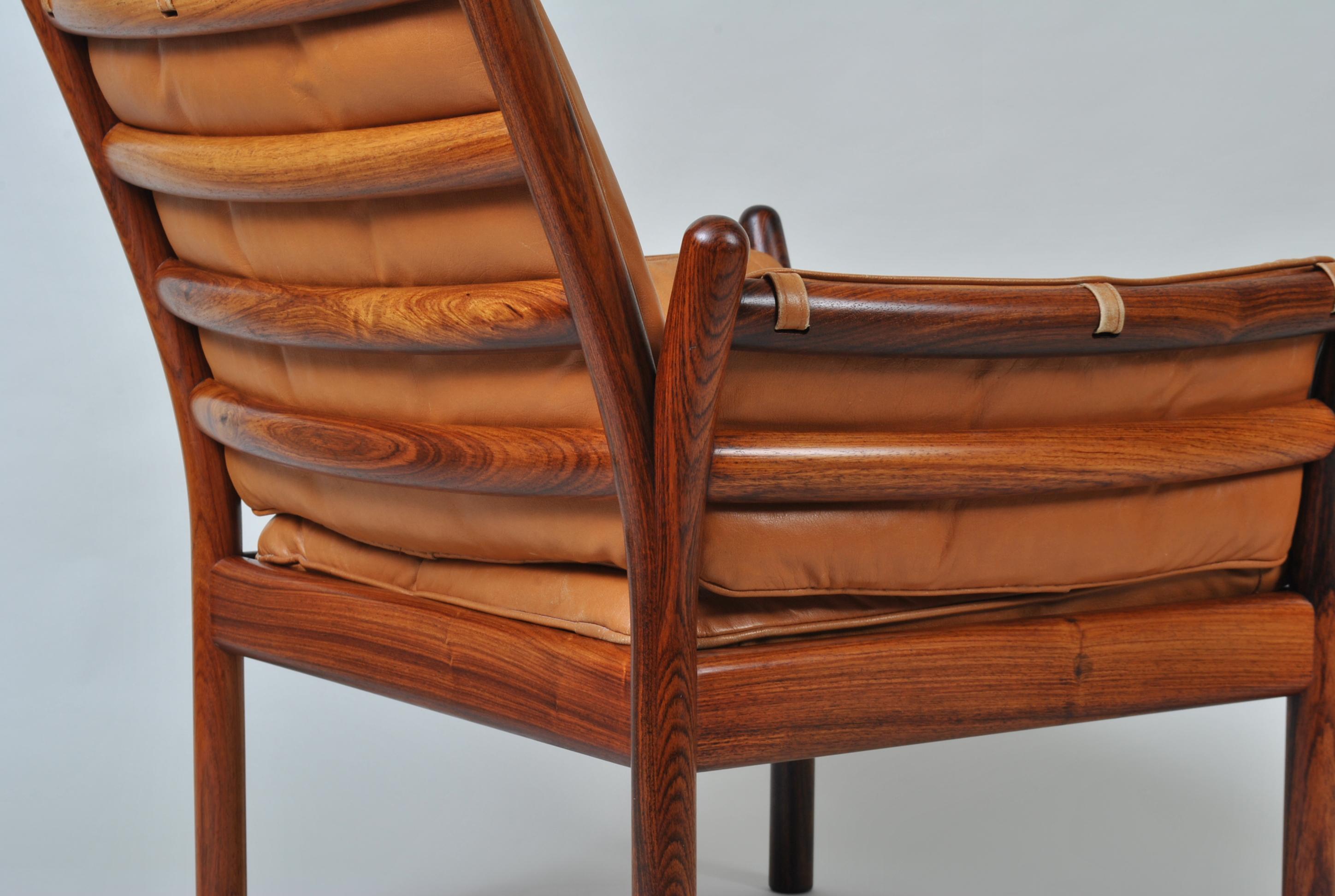 Illum Wikkelso, Rosewood and Leather, Lounge Chair 3