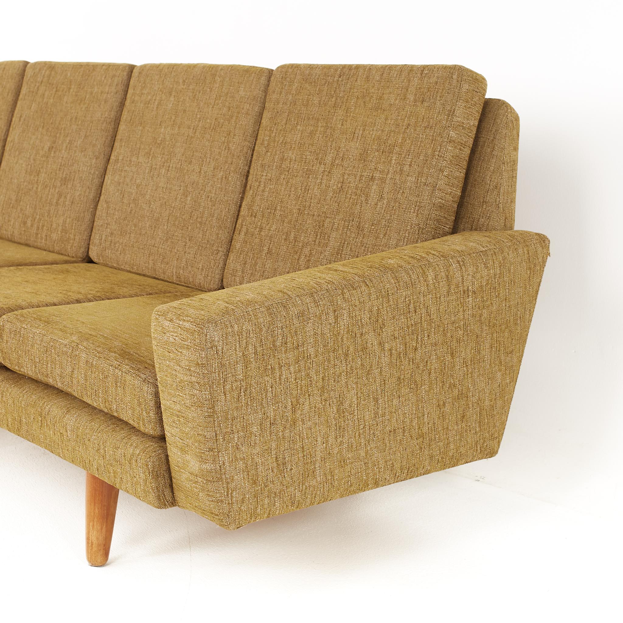 Late 20th Century Illum Wikkelso Style Mid-Century Danish Teak Sofa
