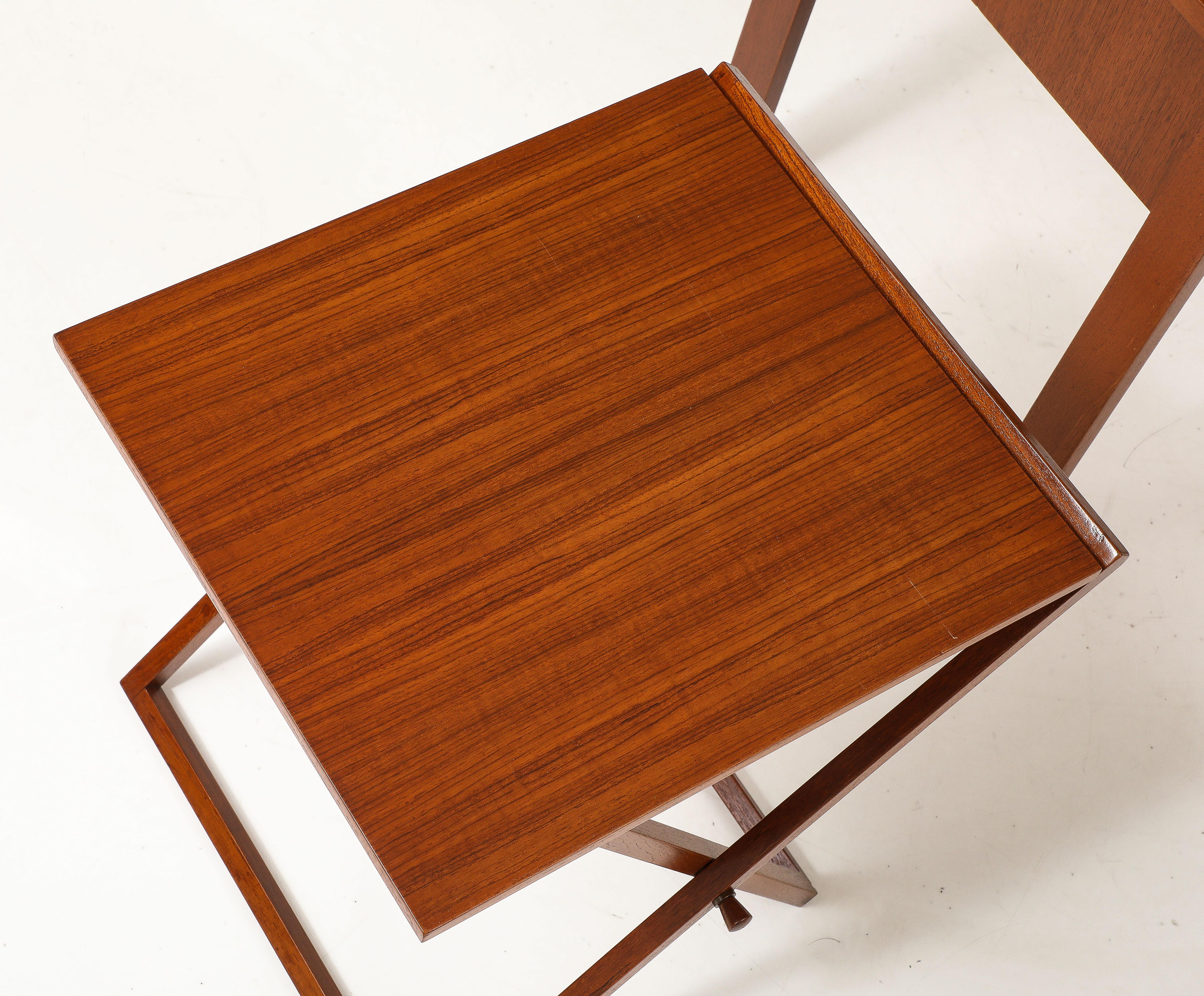 Mid-Century Modern Illum Wikkelso Teak Folding Tables For Sale
