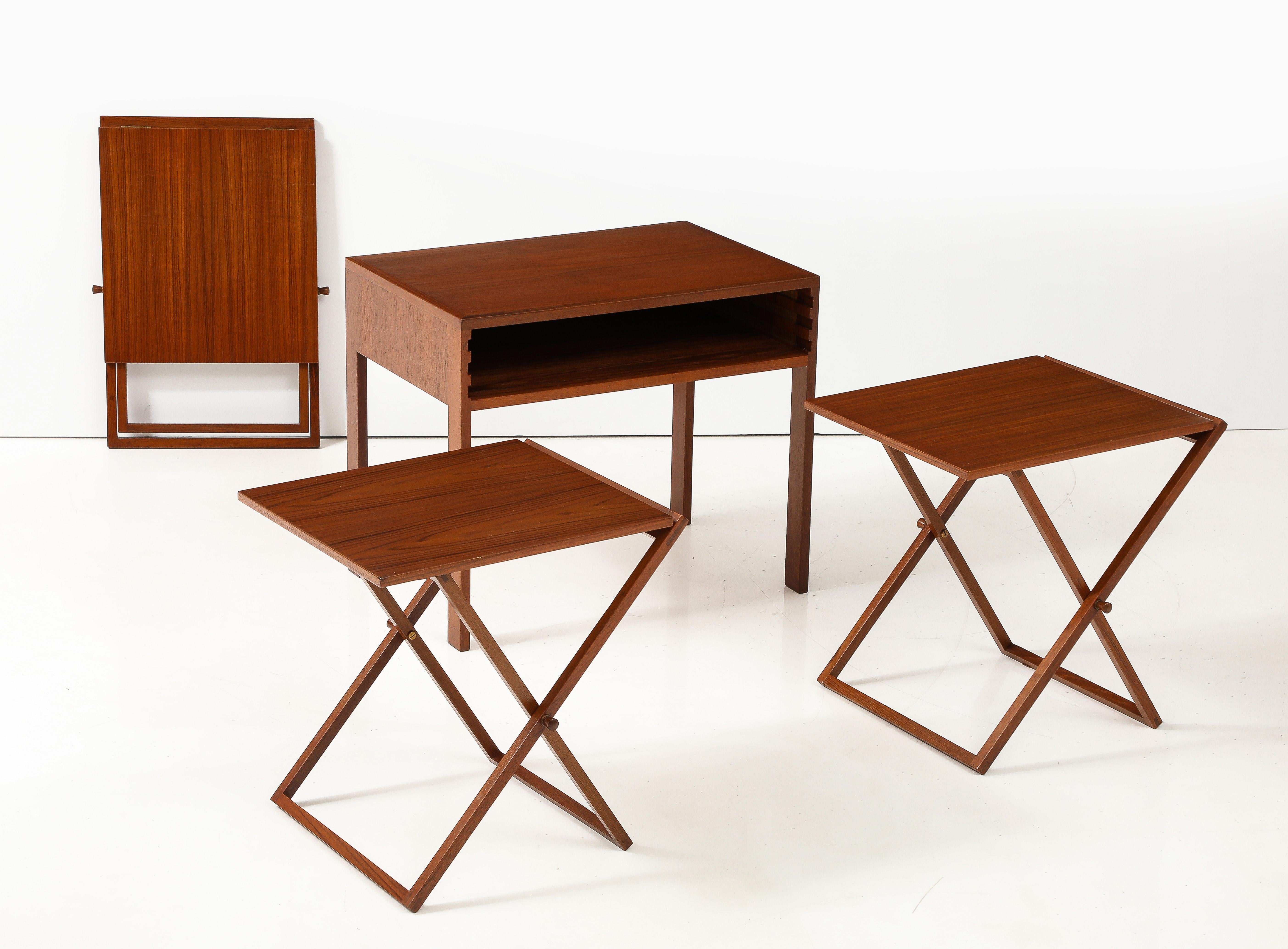 Illum Wikkelso Teak Folding Tables For Sale 1