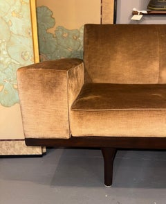 Illum Wikkelso Canapé en teck et velours