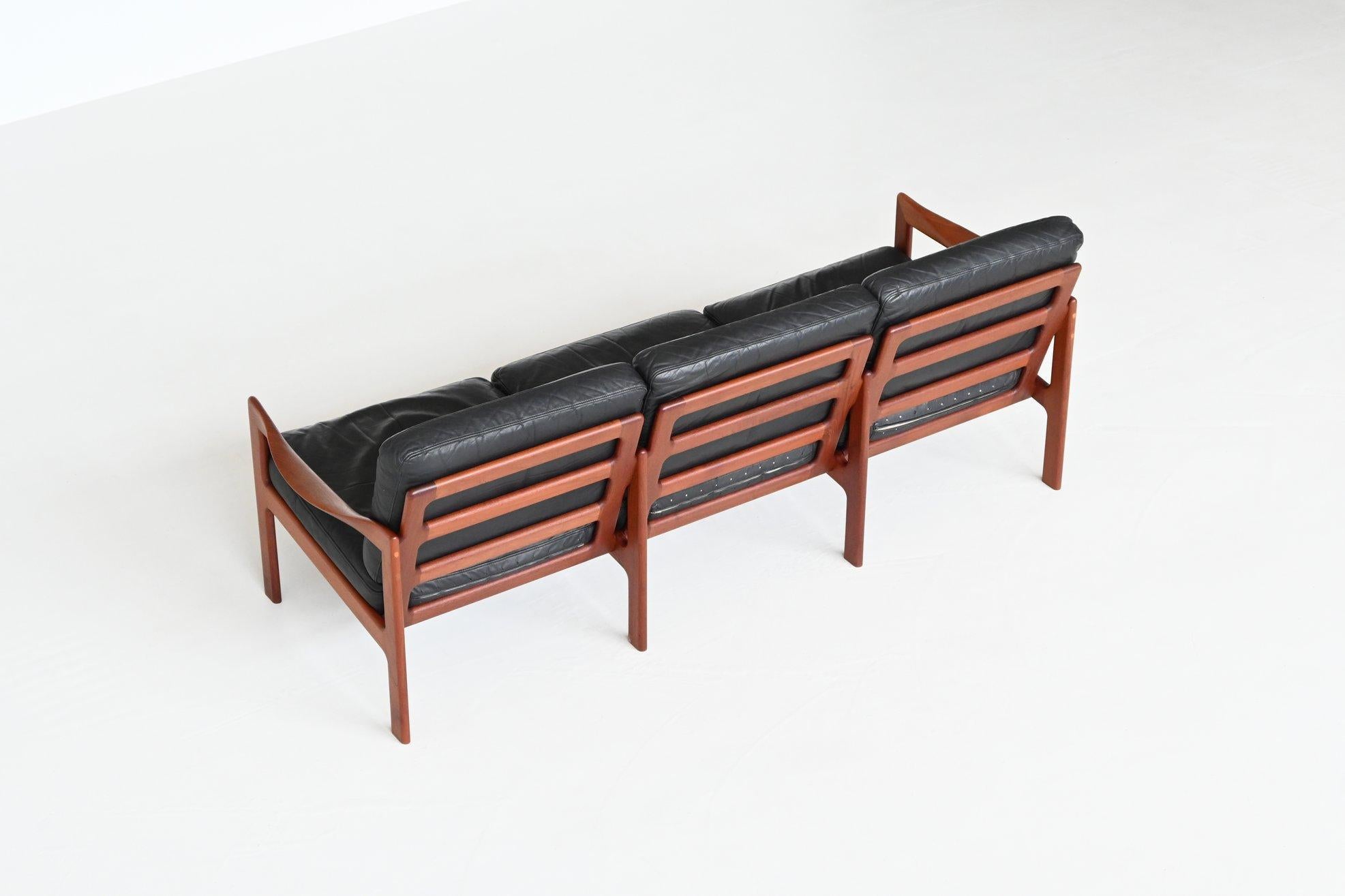 Illum Wikkelso three-seat sofa Niels Eilersen Denmark 1962 1